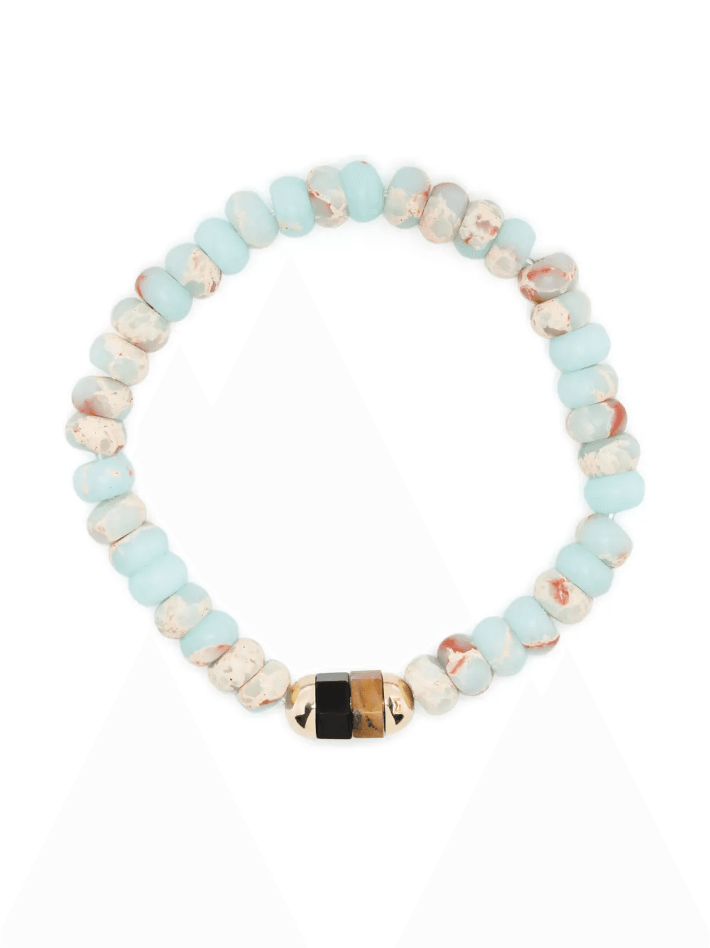 14kt yellow gold gemstone bead bracelet - Image 1