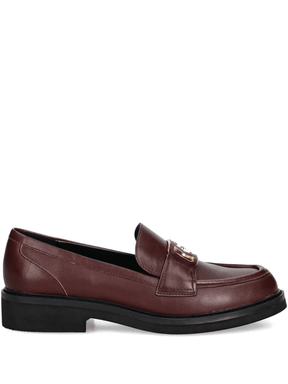 logo-plaque leather loafers - Image 1