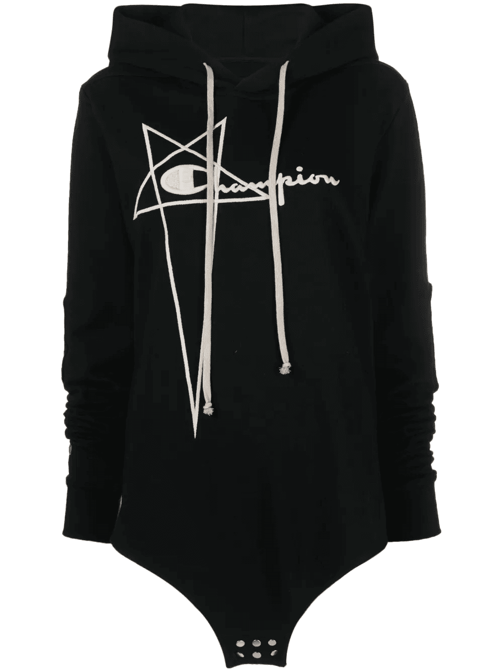 logo-embroidered organic-cotton hoodie - Image 1
