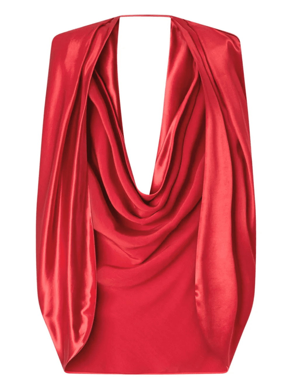 draped cowl-effect cape - Image 1