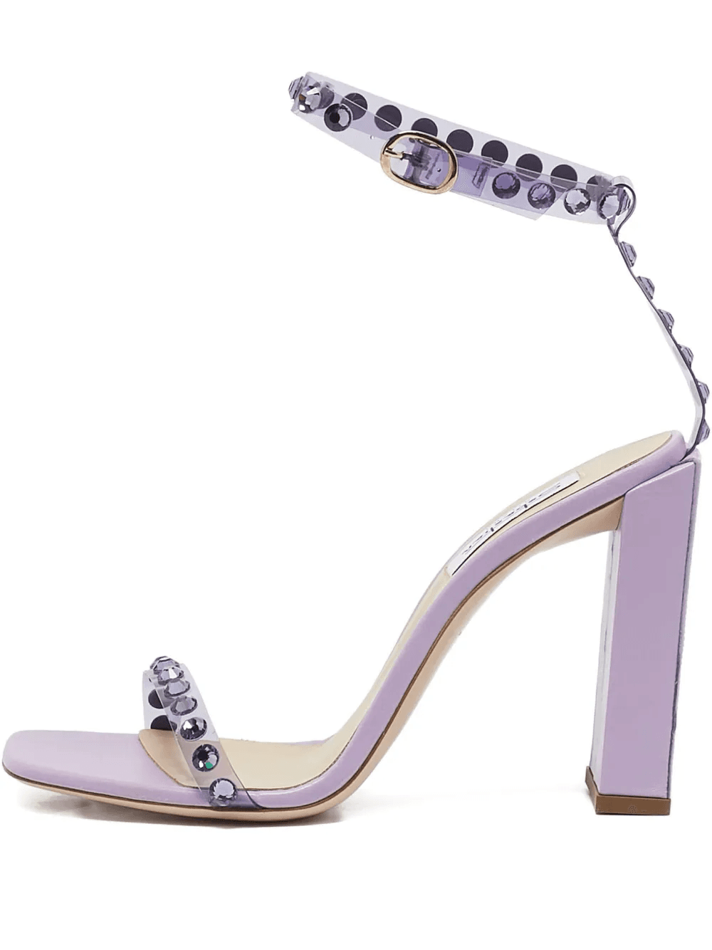 pre-owned 110mm Sebastian crystal-embellished leather sandals - Image 1