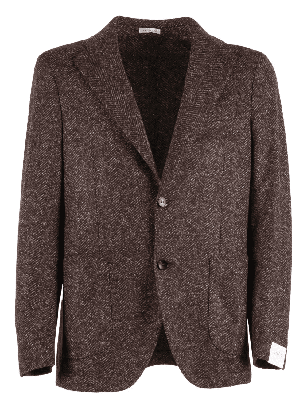 herringbone single-breasted blazer - Image 1