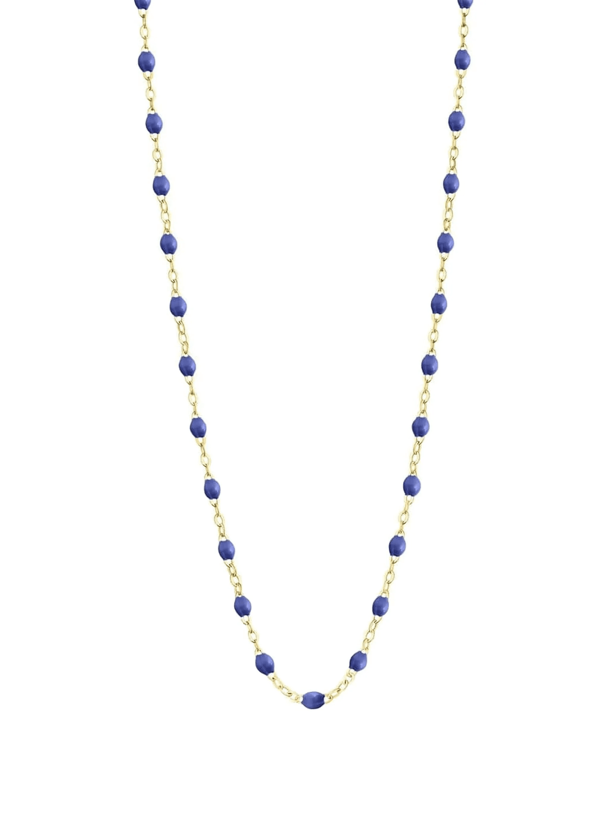 18K yellow gold beaded chain necklace - Image 1