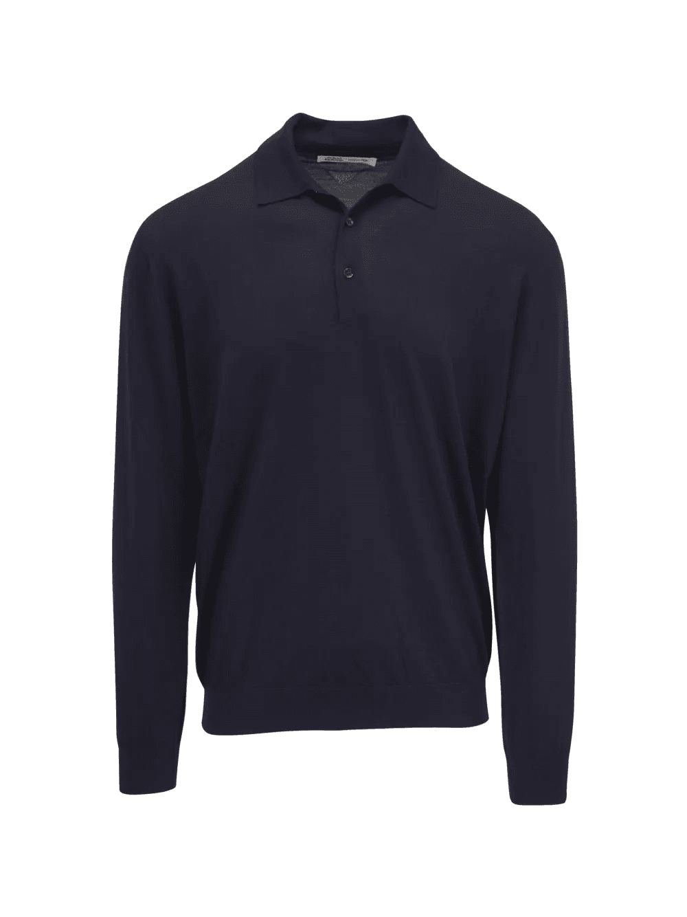 point collar ribbed polo shirt - Image 1