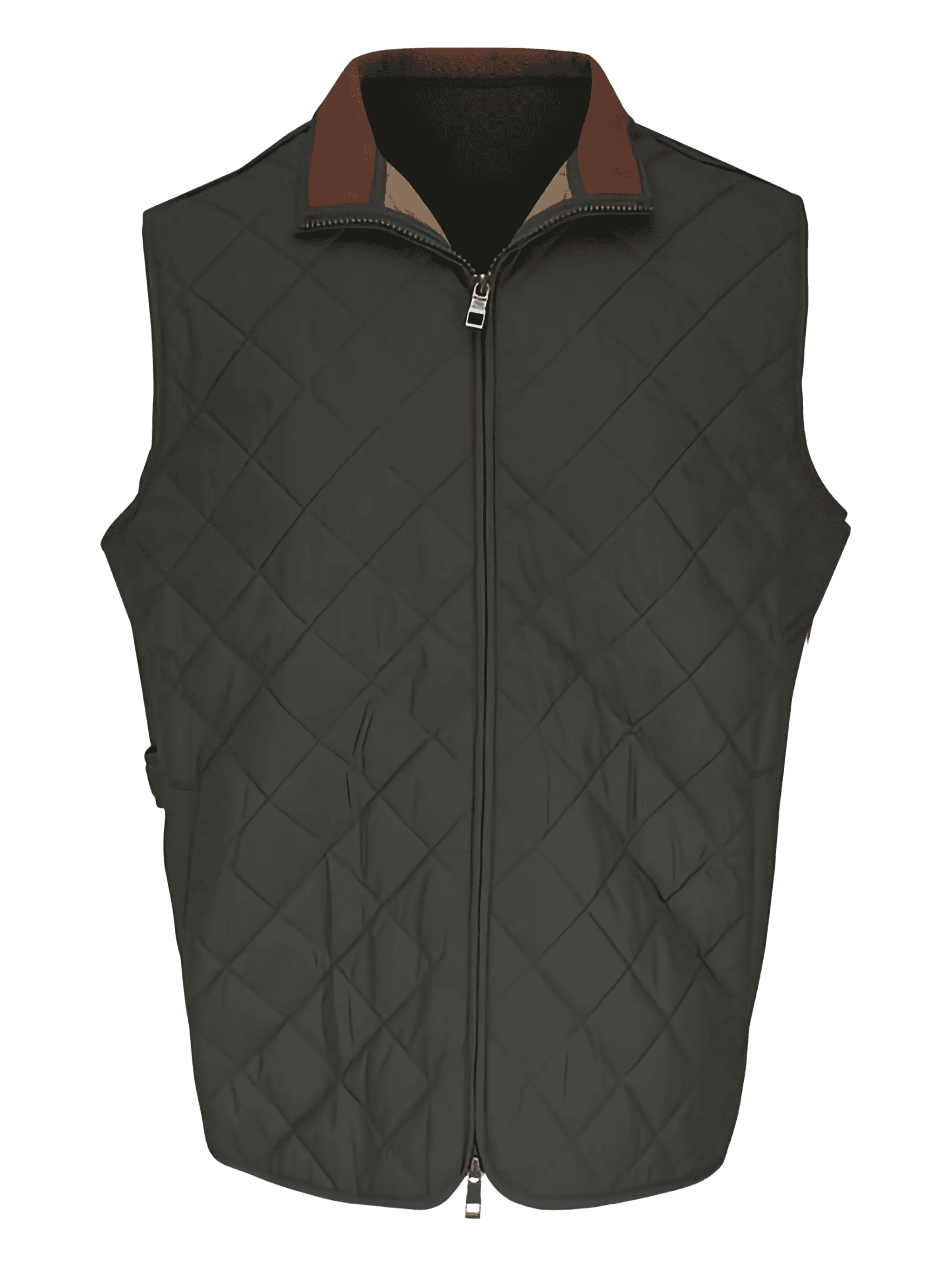 quilted collared gilet - Image 1