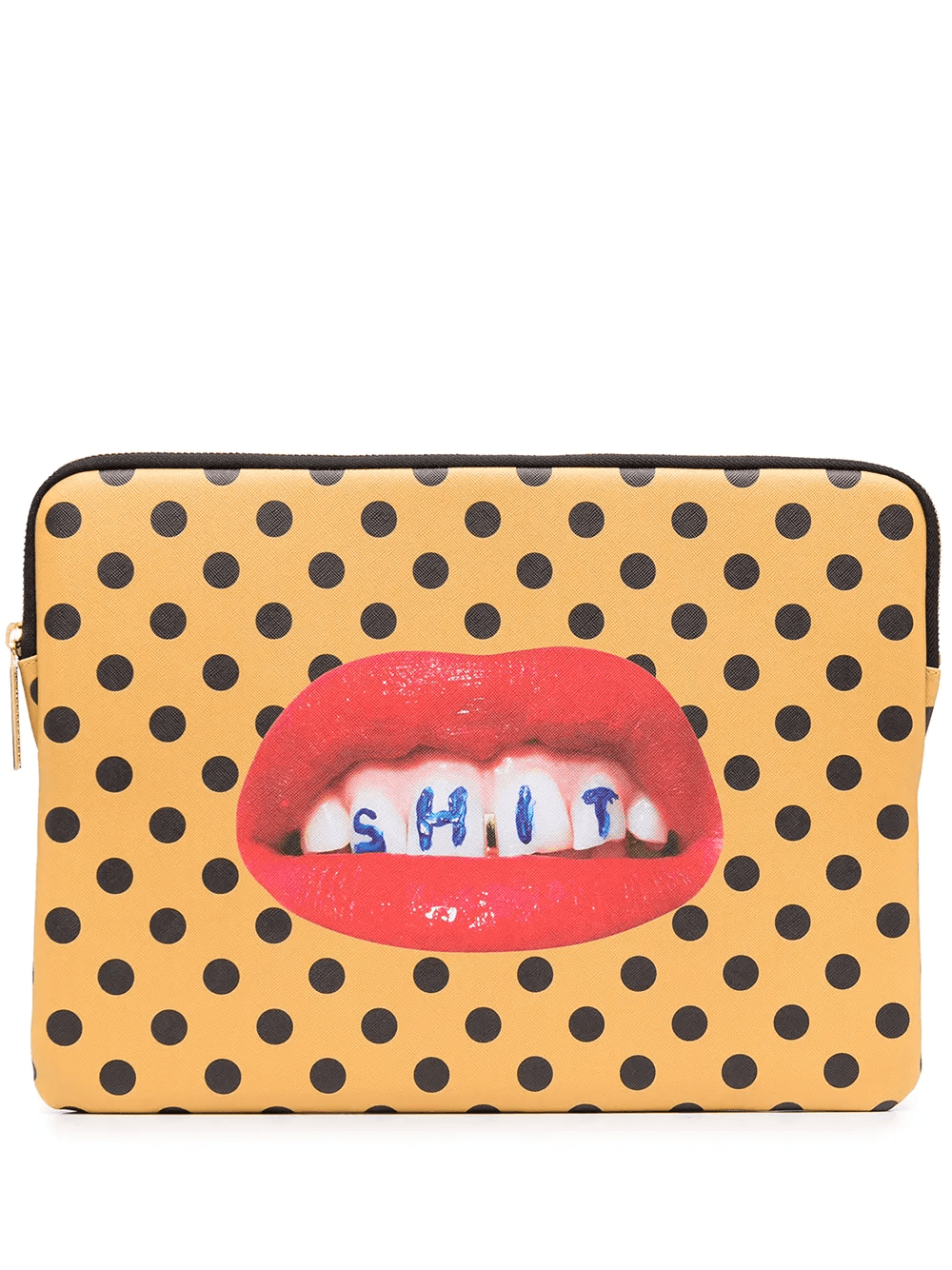 teeth polka-dot print laptop case - Image 1