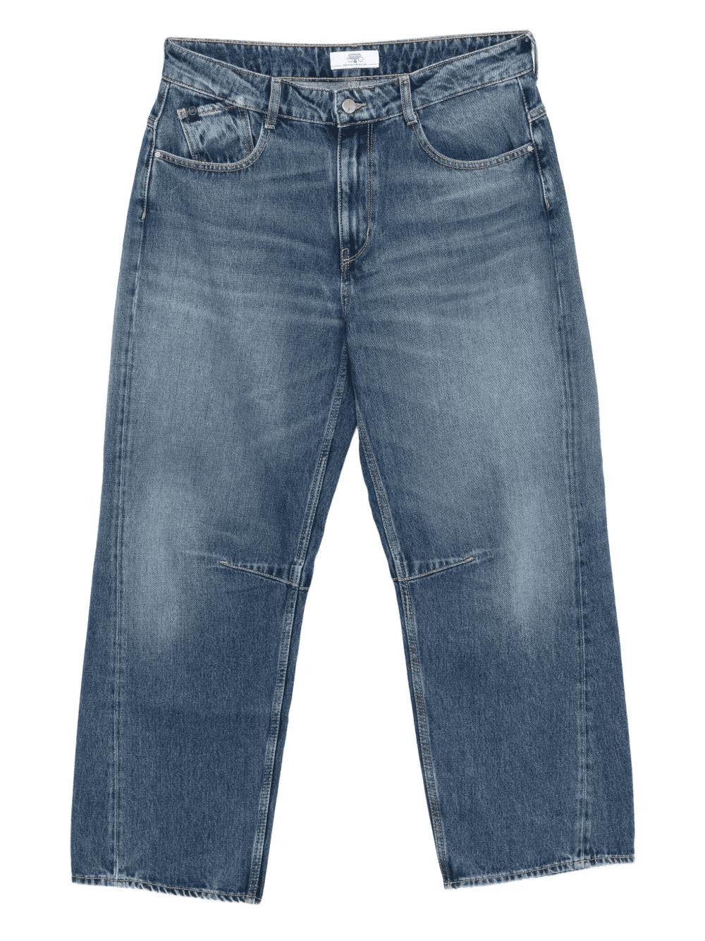detailed denim wide-leg jeans - Image 1