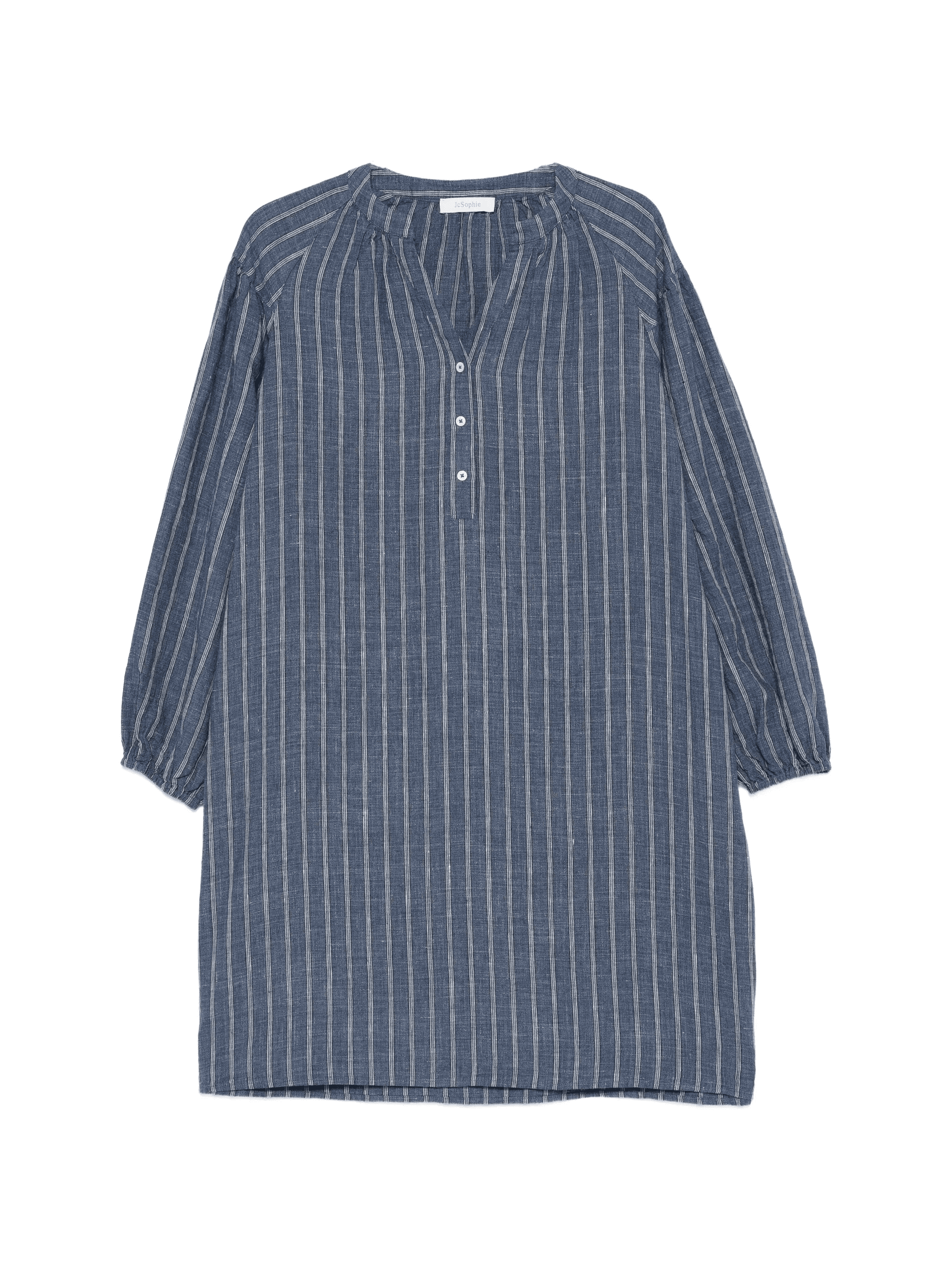 striped button mini dress - Image 1