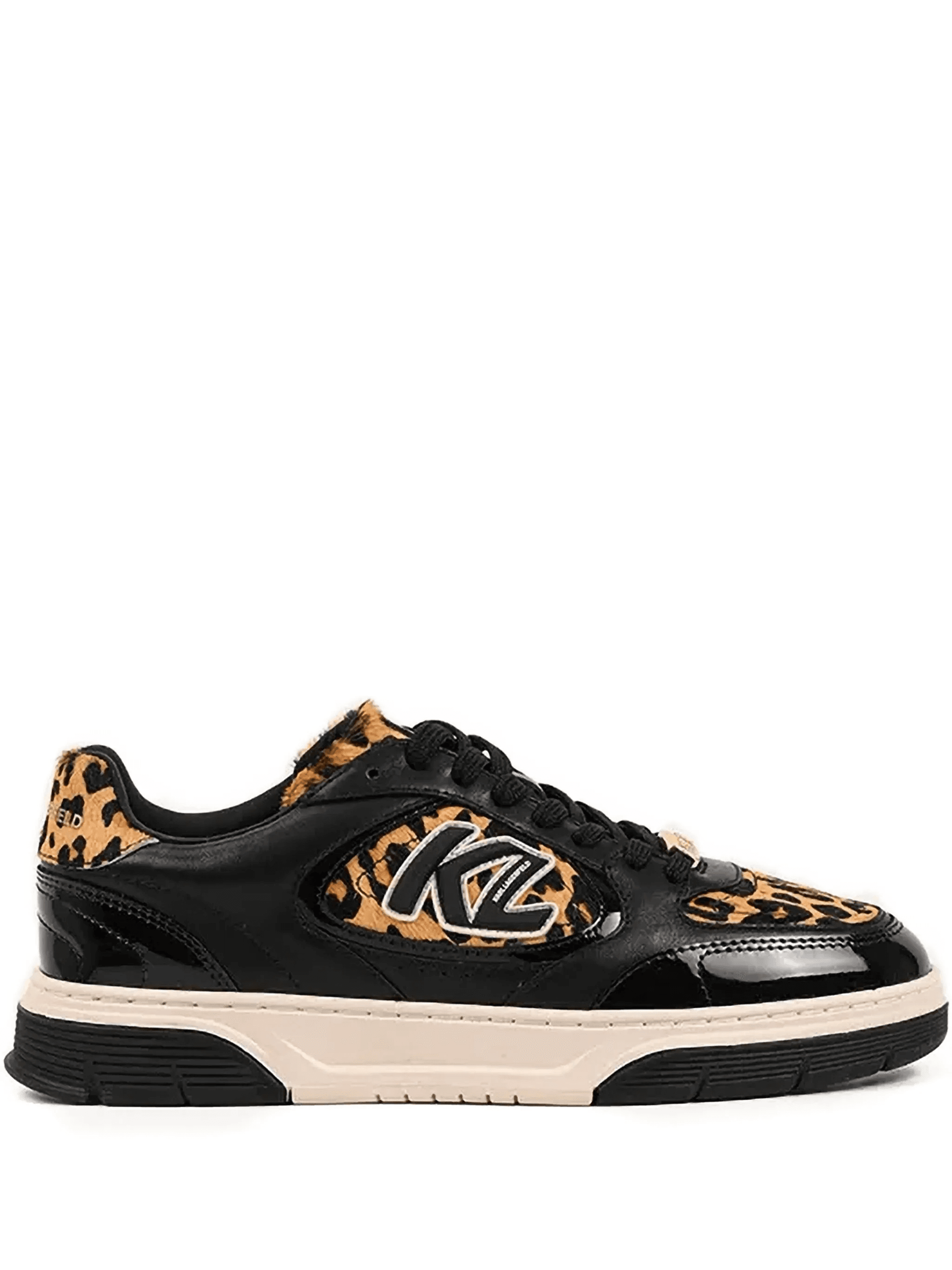 logo leopard-print sneakers - Image 1