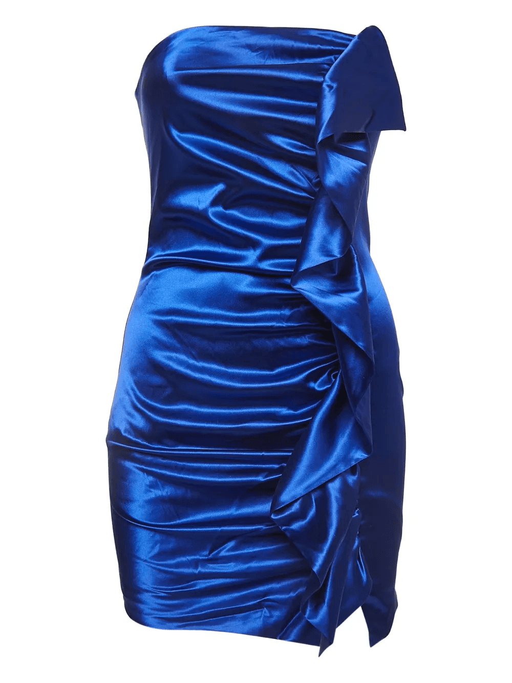 satin ruffle mini dress - Image 1