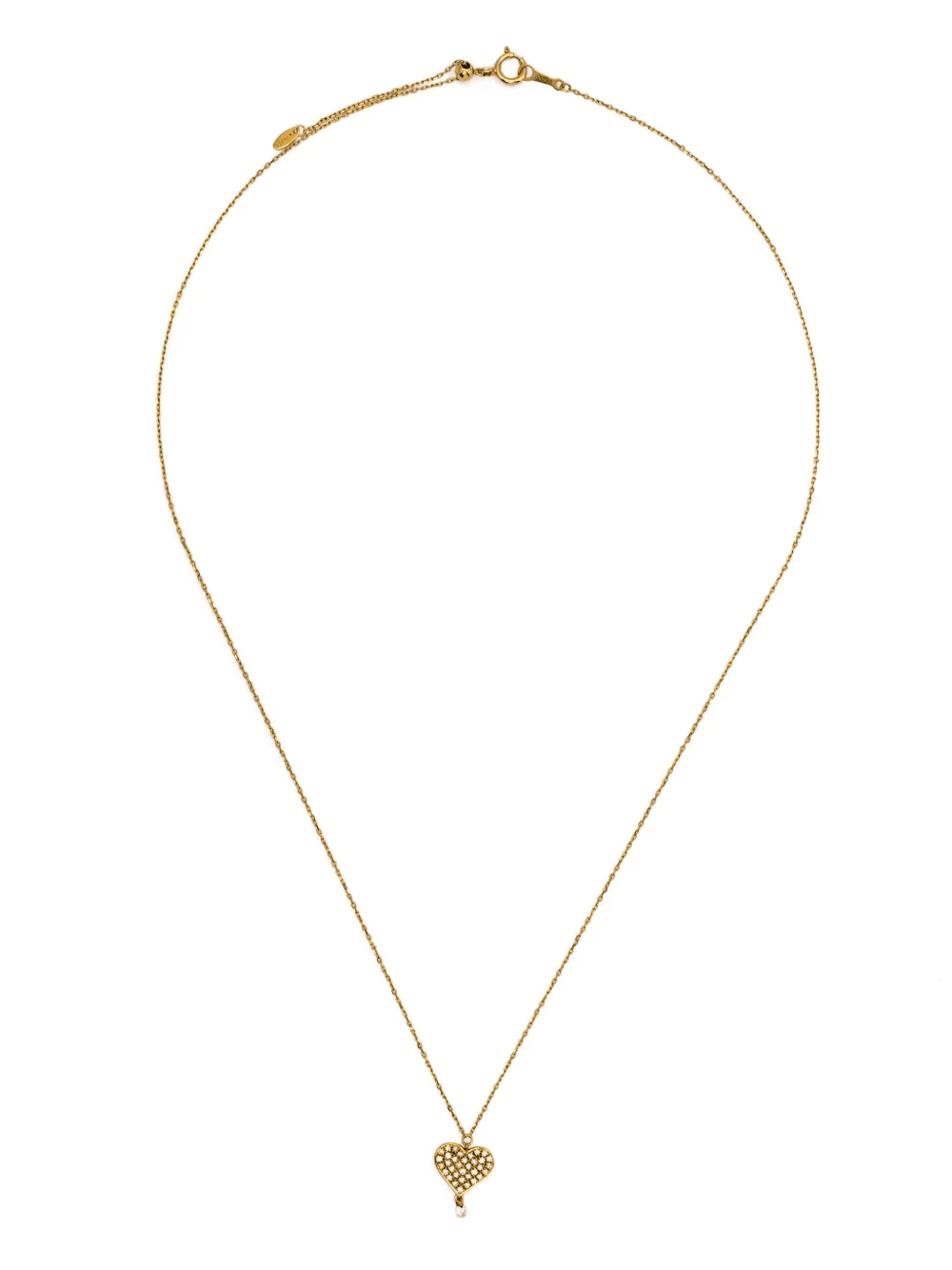 18kt yellow gold diamond necklace - Image 1