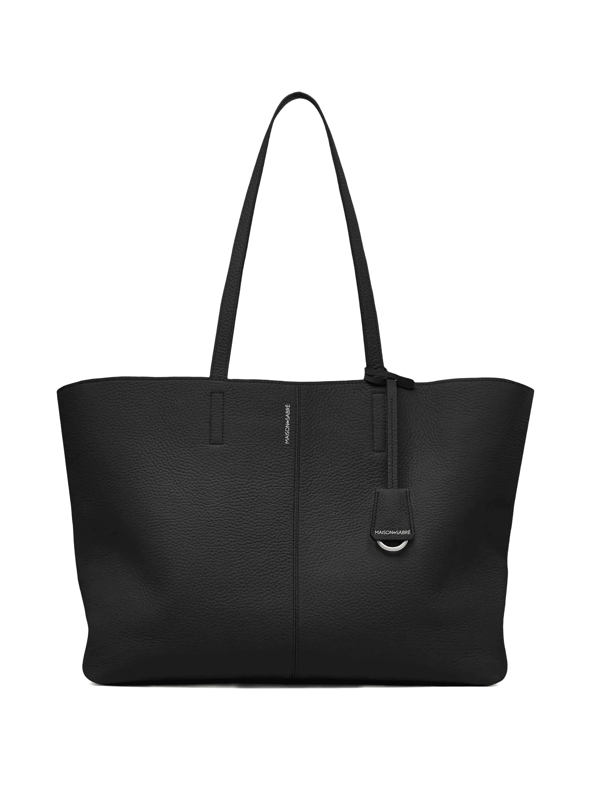 zipped leather soft tote - Image 1