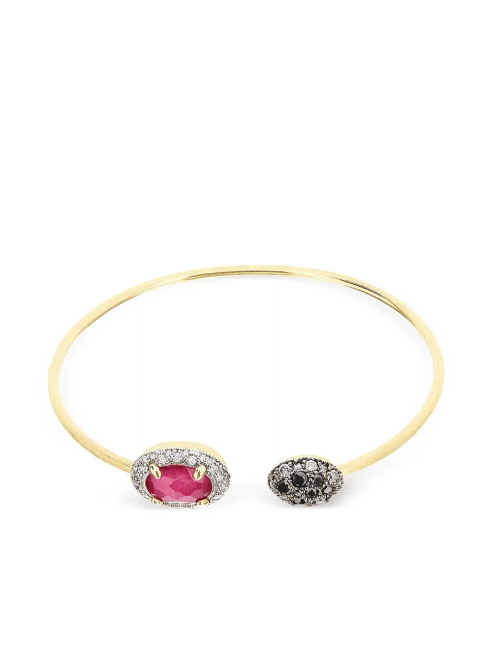 diamond ruby bangle bracelet - Image 1