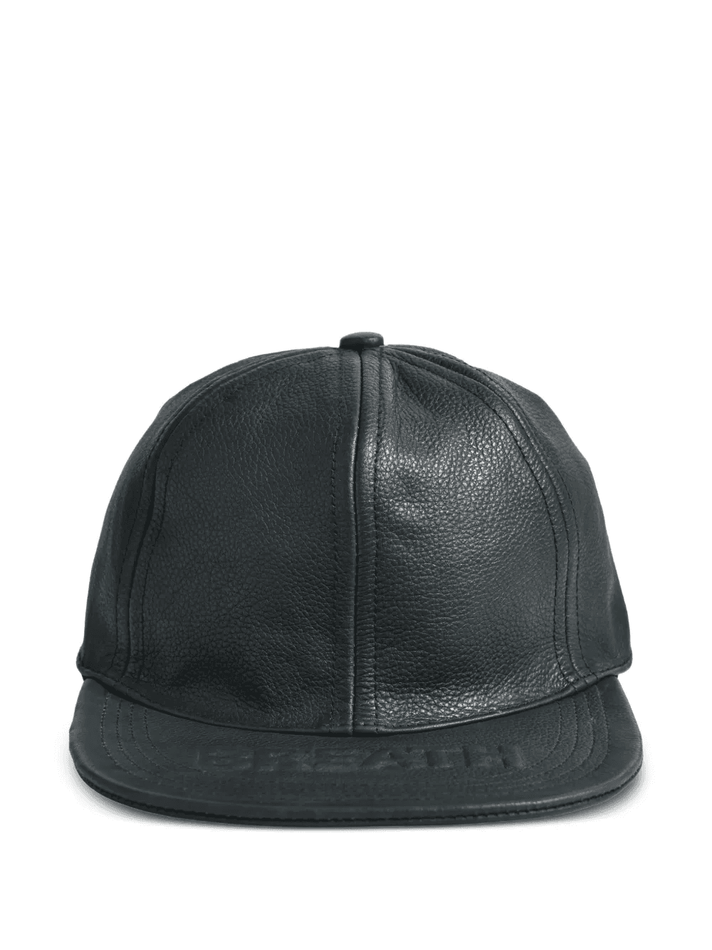 logo-embossed leather baseball cap - Image 1