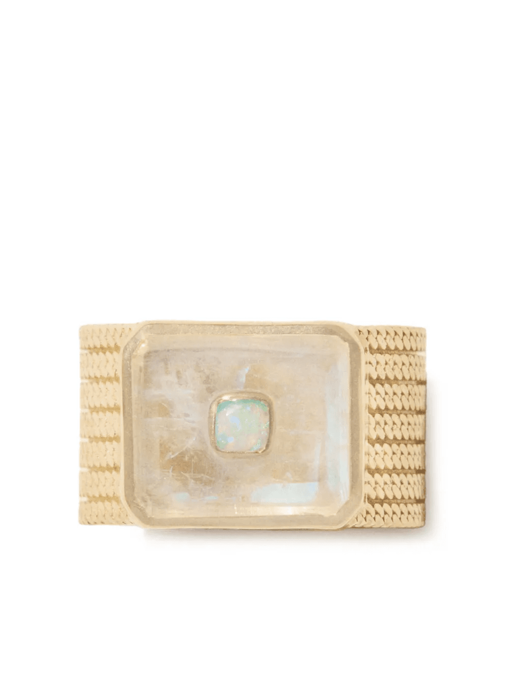 9kt yellow gold Anton moonstone cocktail ring - Image 1