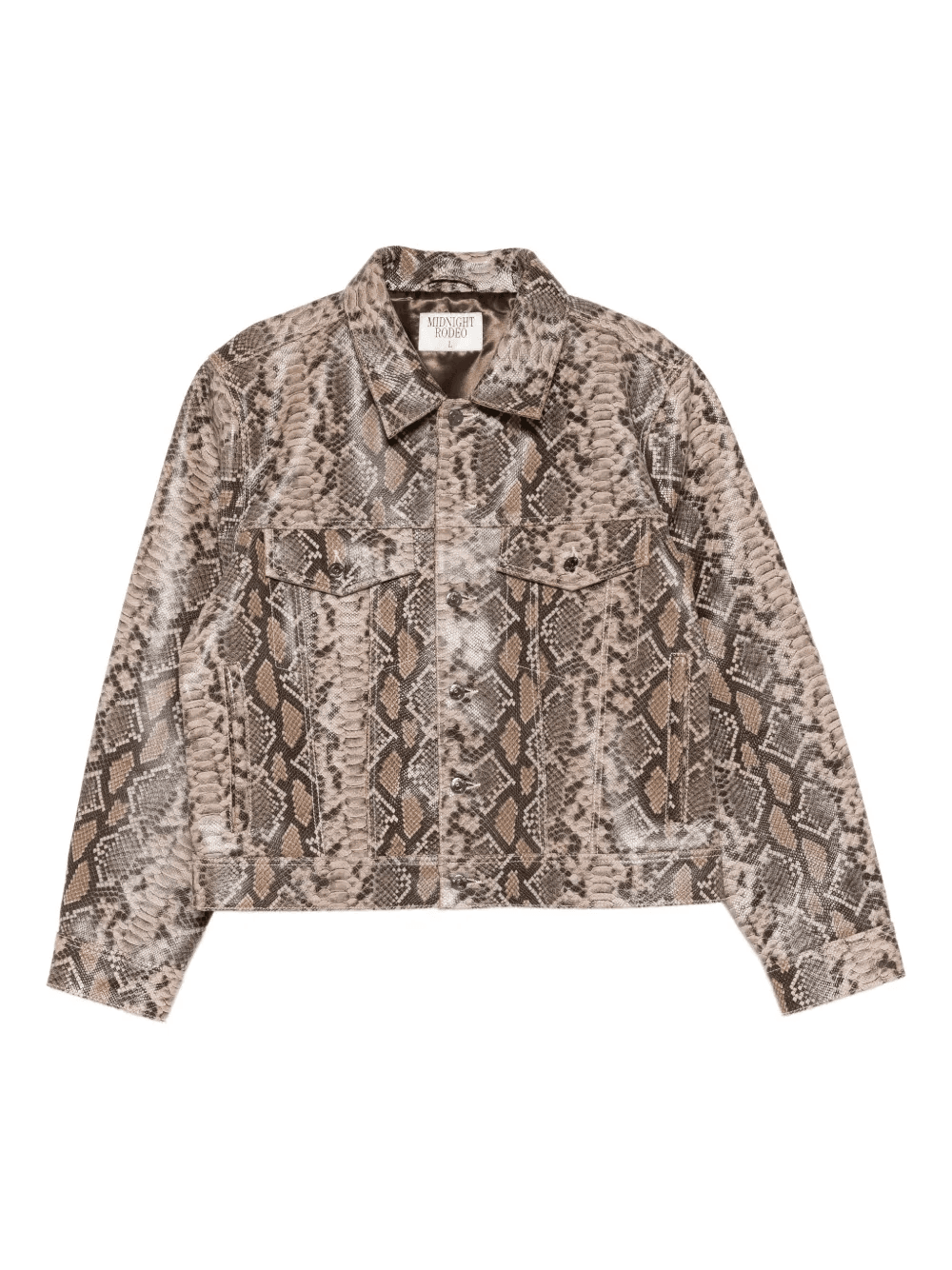 "1968" buttoned snakeskin-print jacket - Image 1