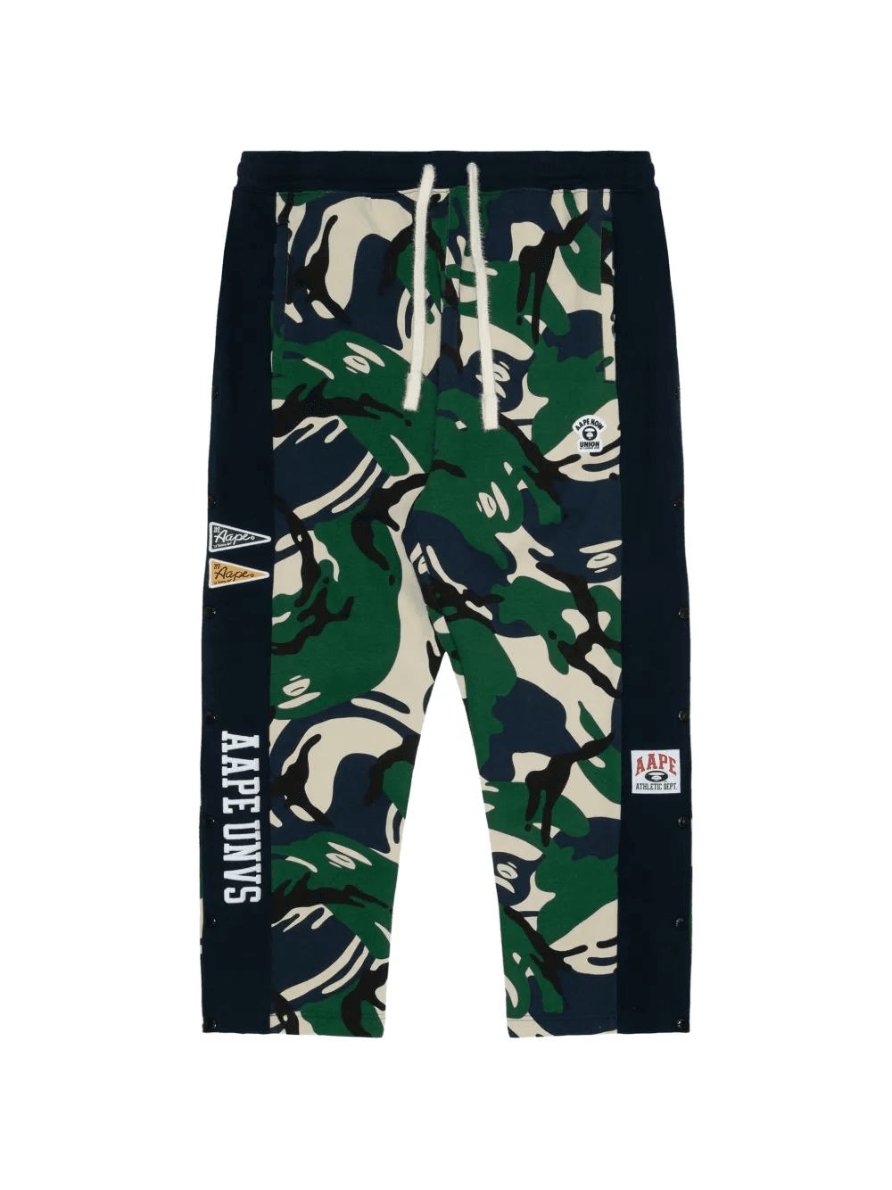 Moonface-patch camouflage track pants - Image 1