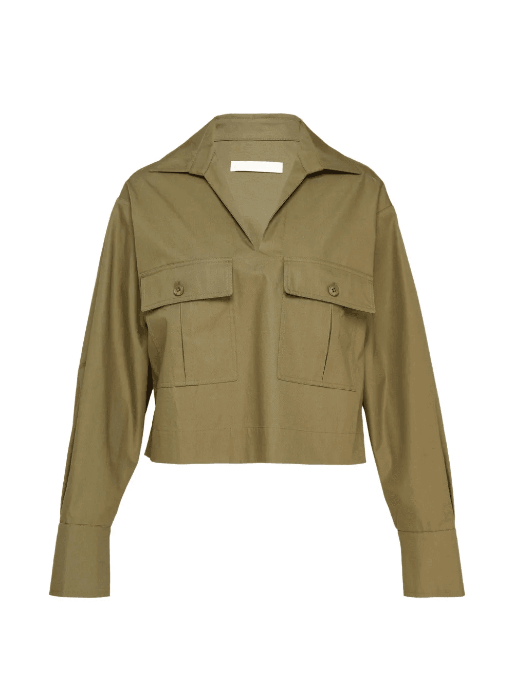 Imogen flap-pocket long-sleeve blouse - Image 1