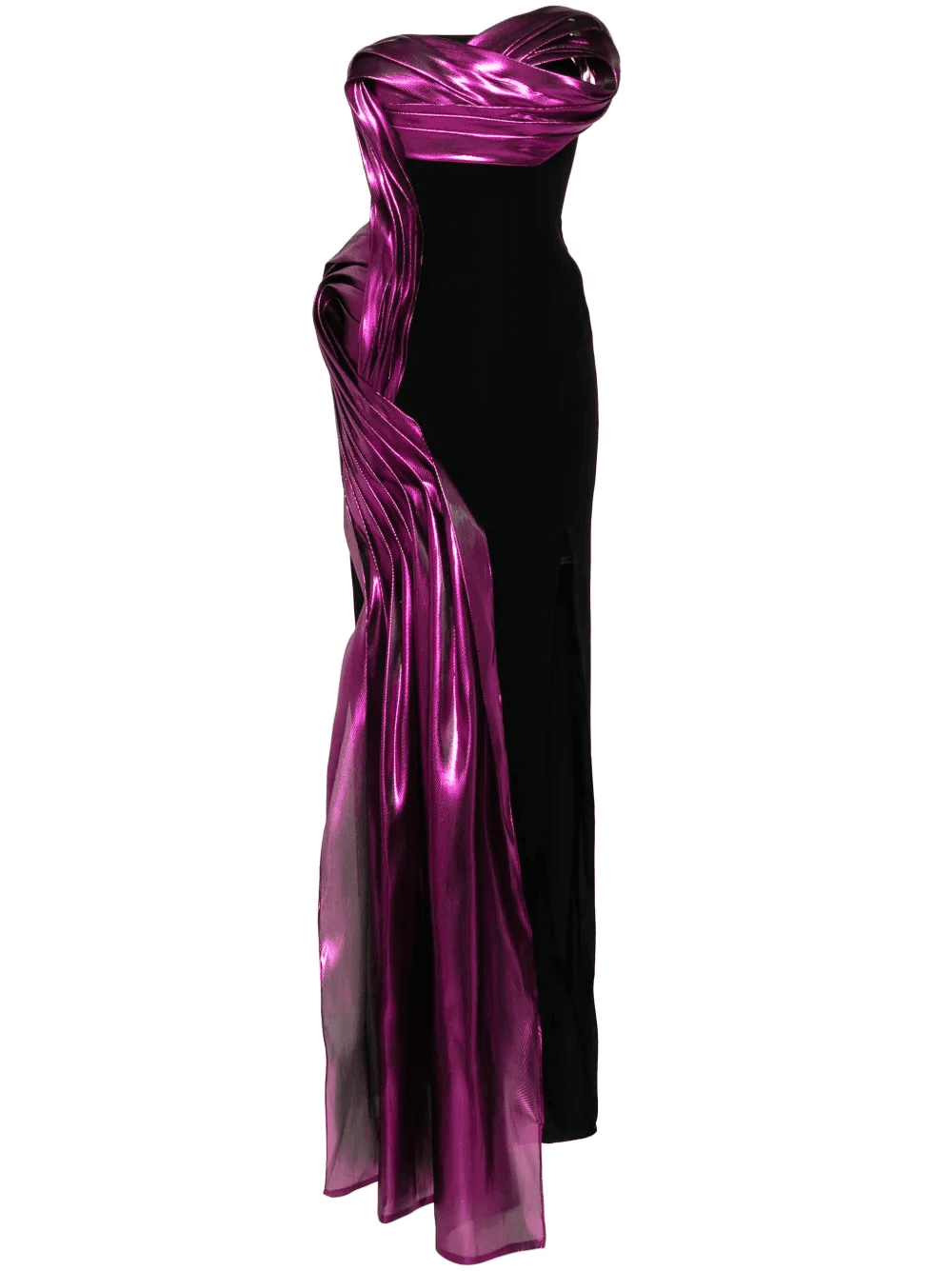 metallic-effect mermaid gown - Image 1