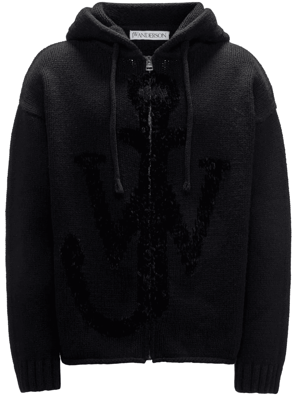 anchor-logo zip hoodie - Image 1