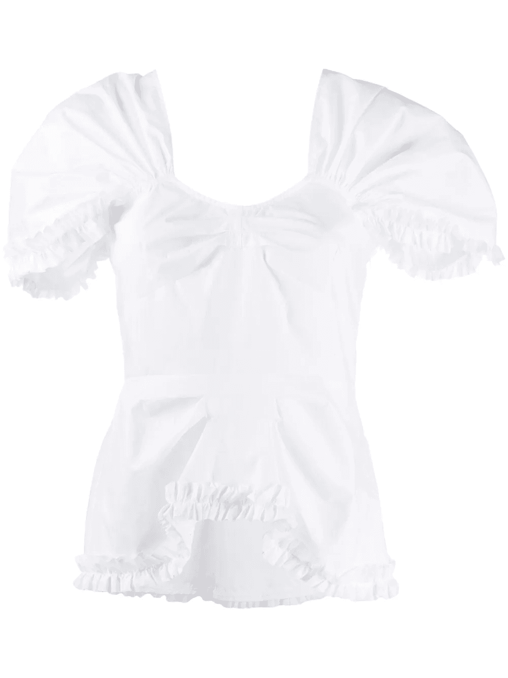 ruffle-trim short-sleeved blouse - Image 1