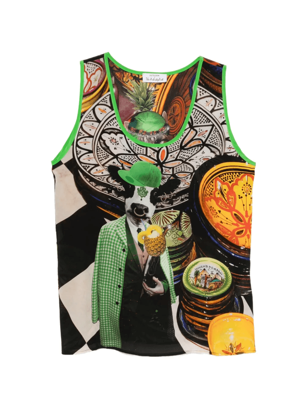 Cow sleeveless tank top - Image 1