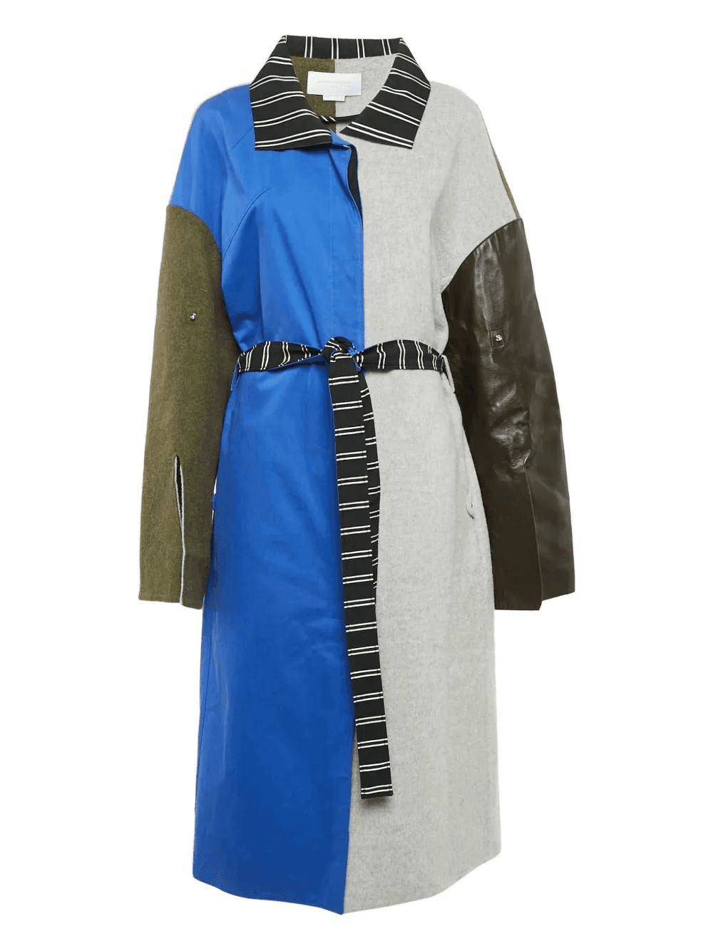 belted panelled coat - Image 1