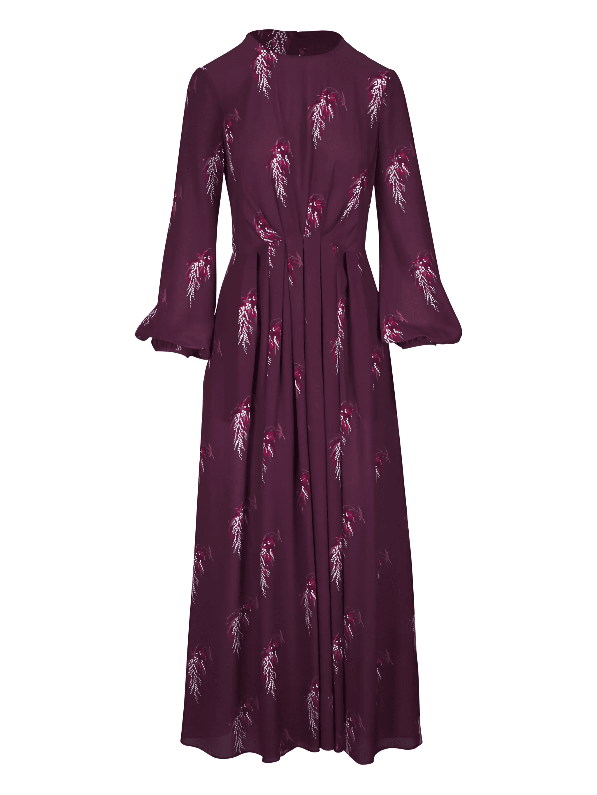 floral-print pleated midi dress - Image 1