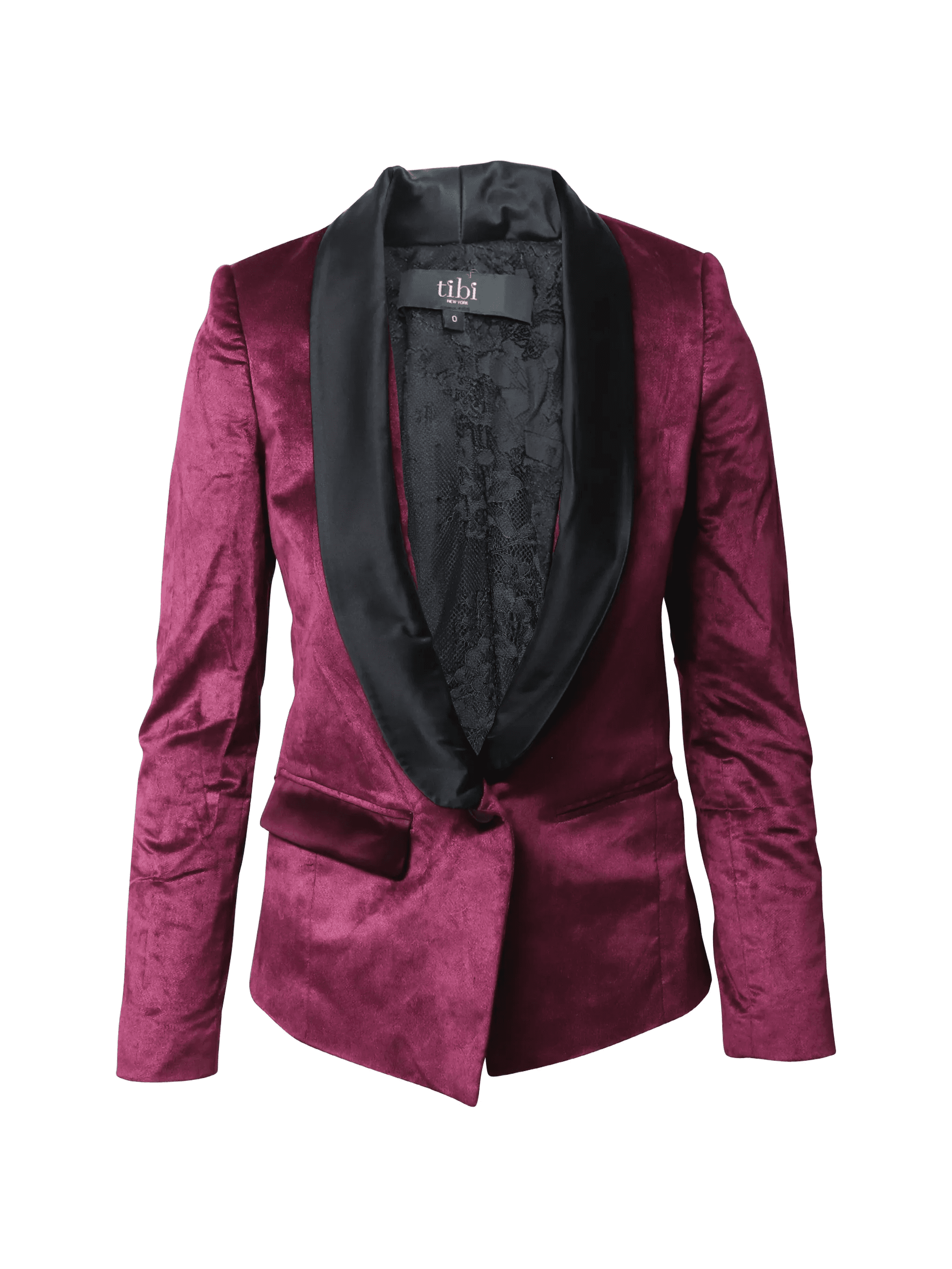 velvet contrasting lapel suit - Image 1