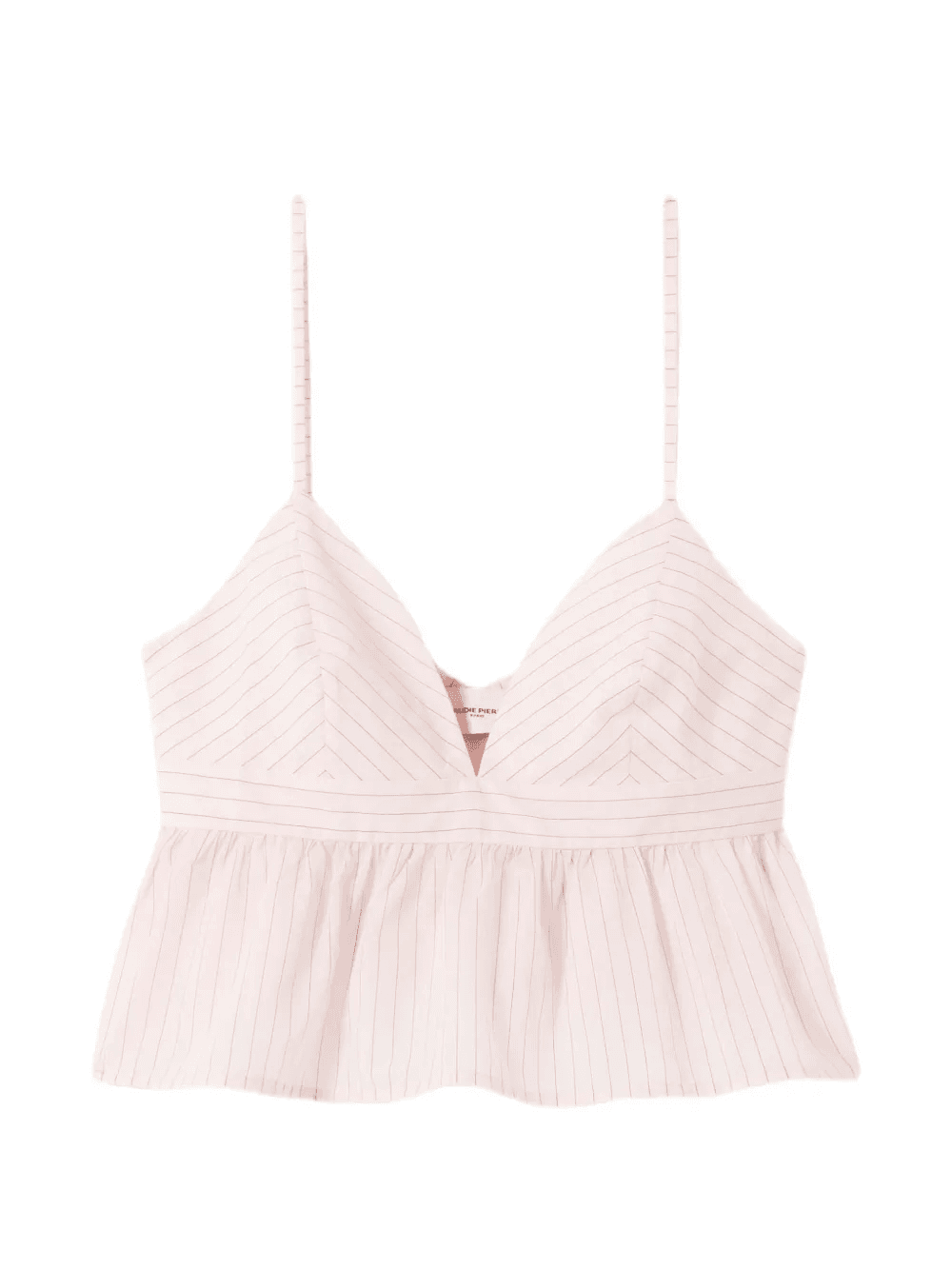 striped V-neck top - Image 1