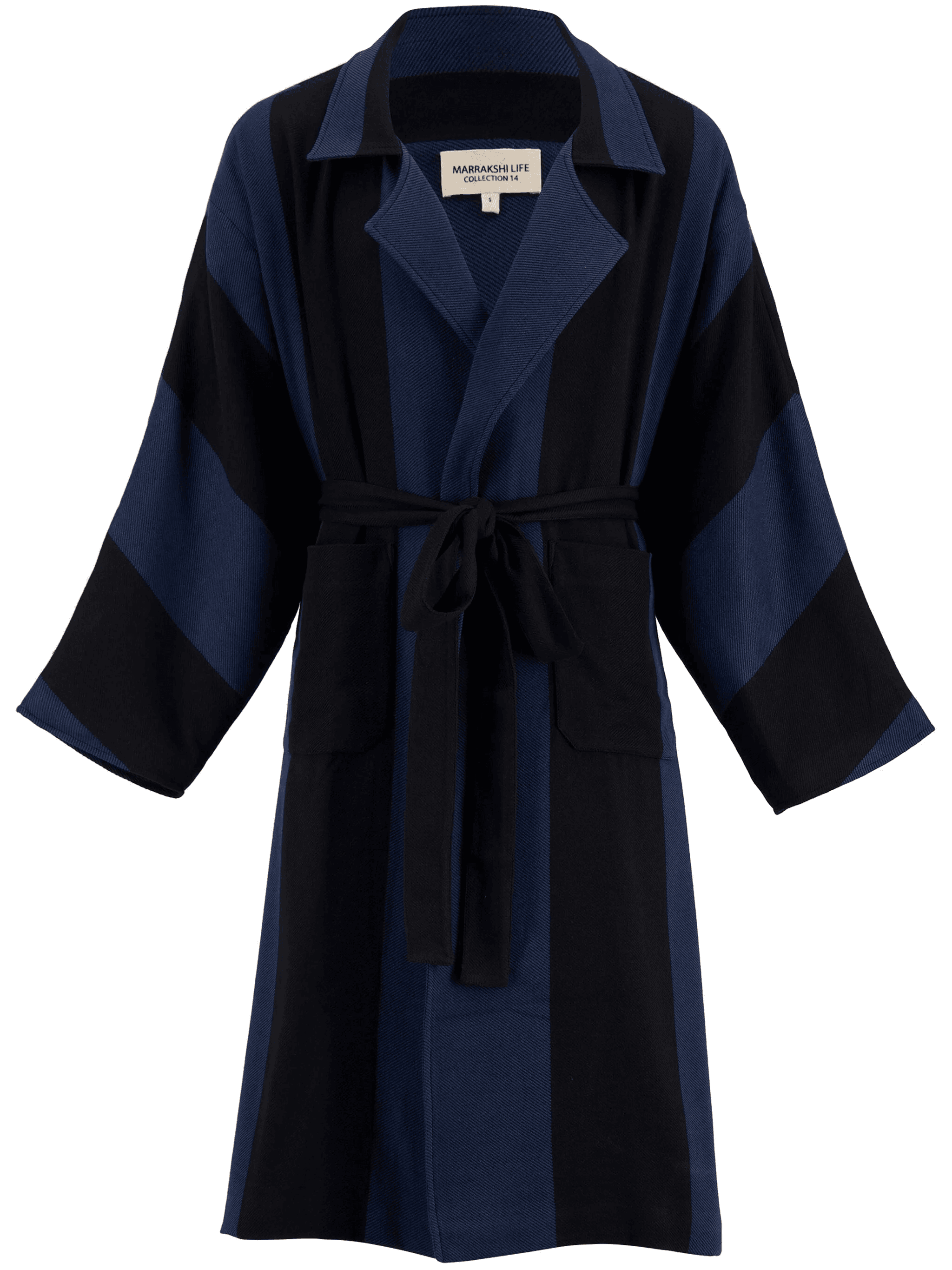 striped cotton coat - Image 1