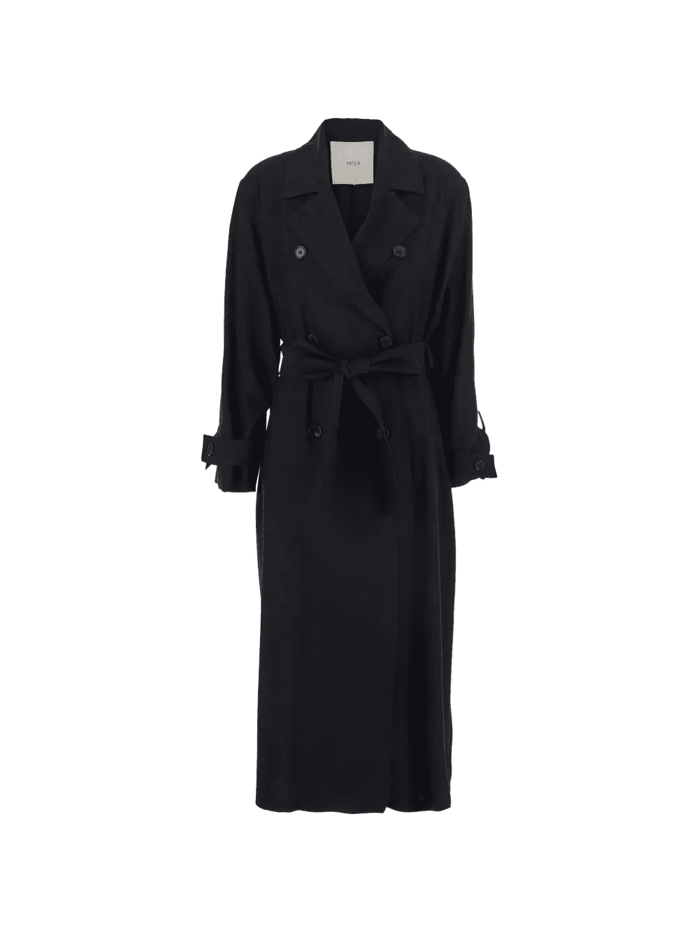 buttoned belted coat - Image 1