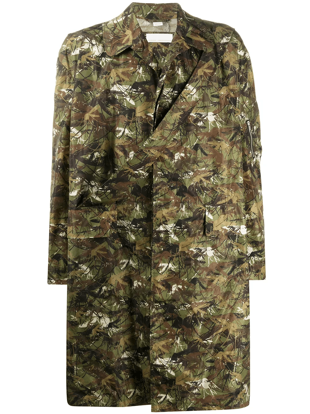 camouflage-print single-breasted coat - Image 1