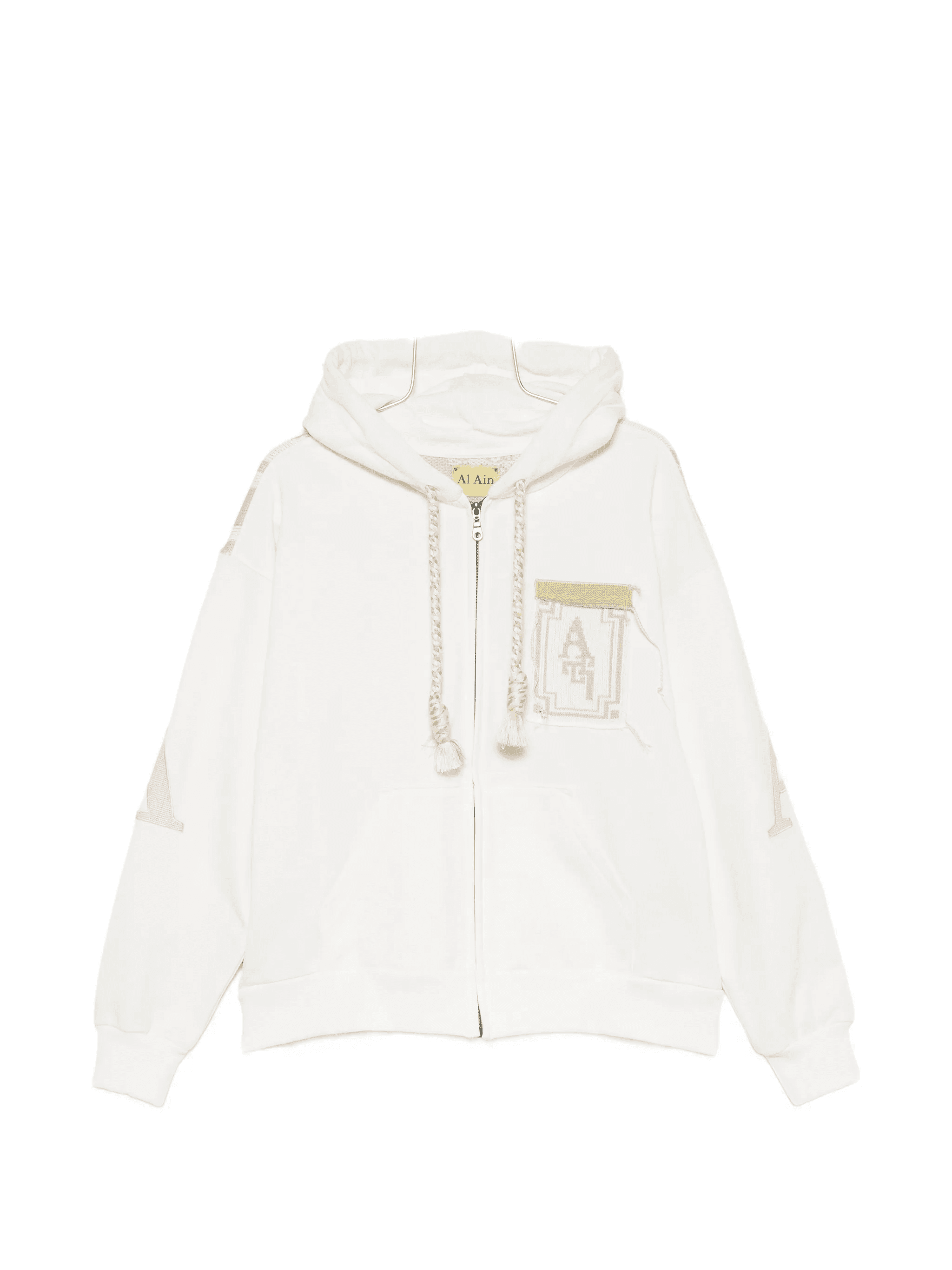 logo-patch zip-up hoodie - Image 1