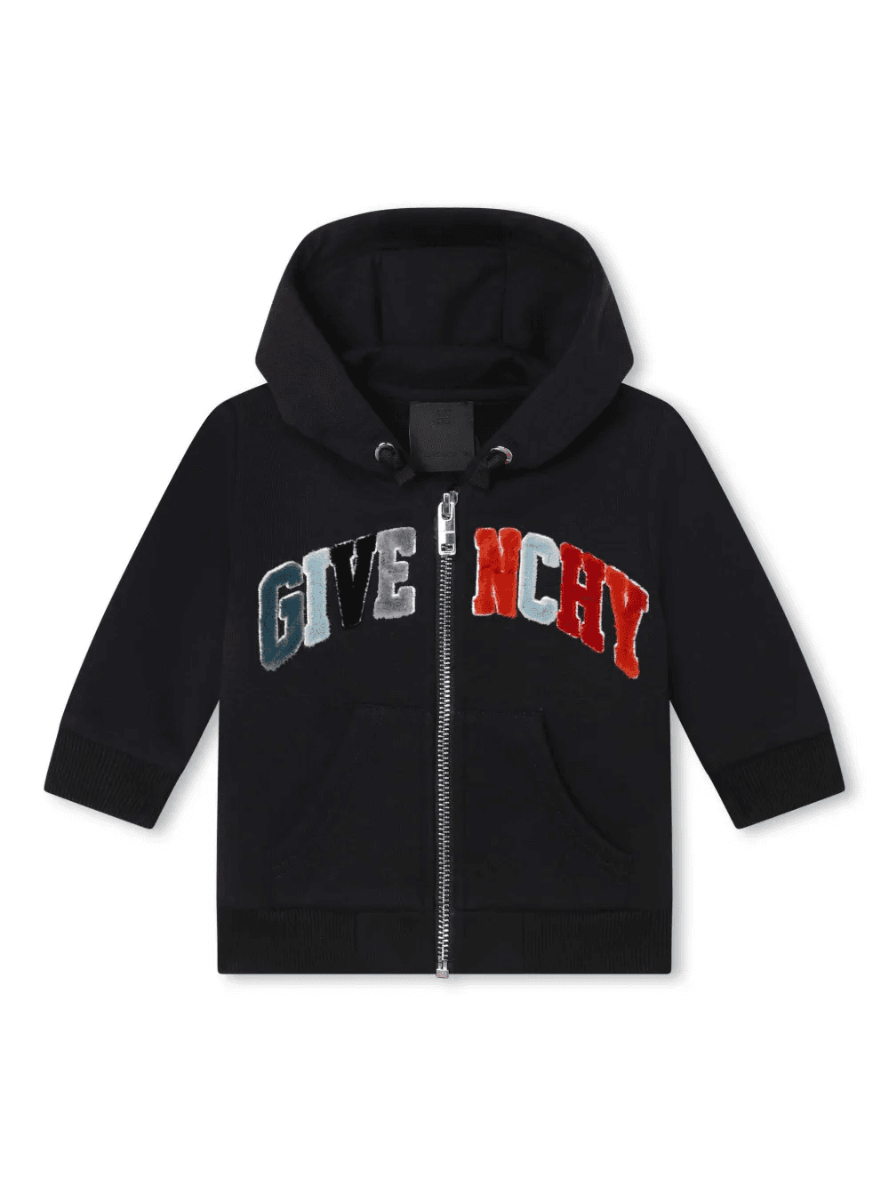 logo-appliqué zip-up hooded jacket - Image 1
