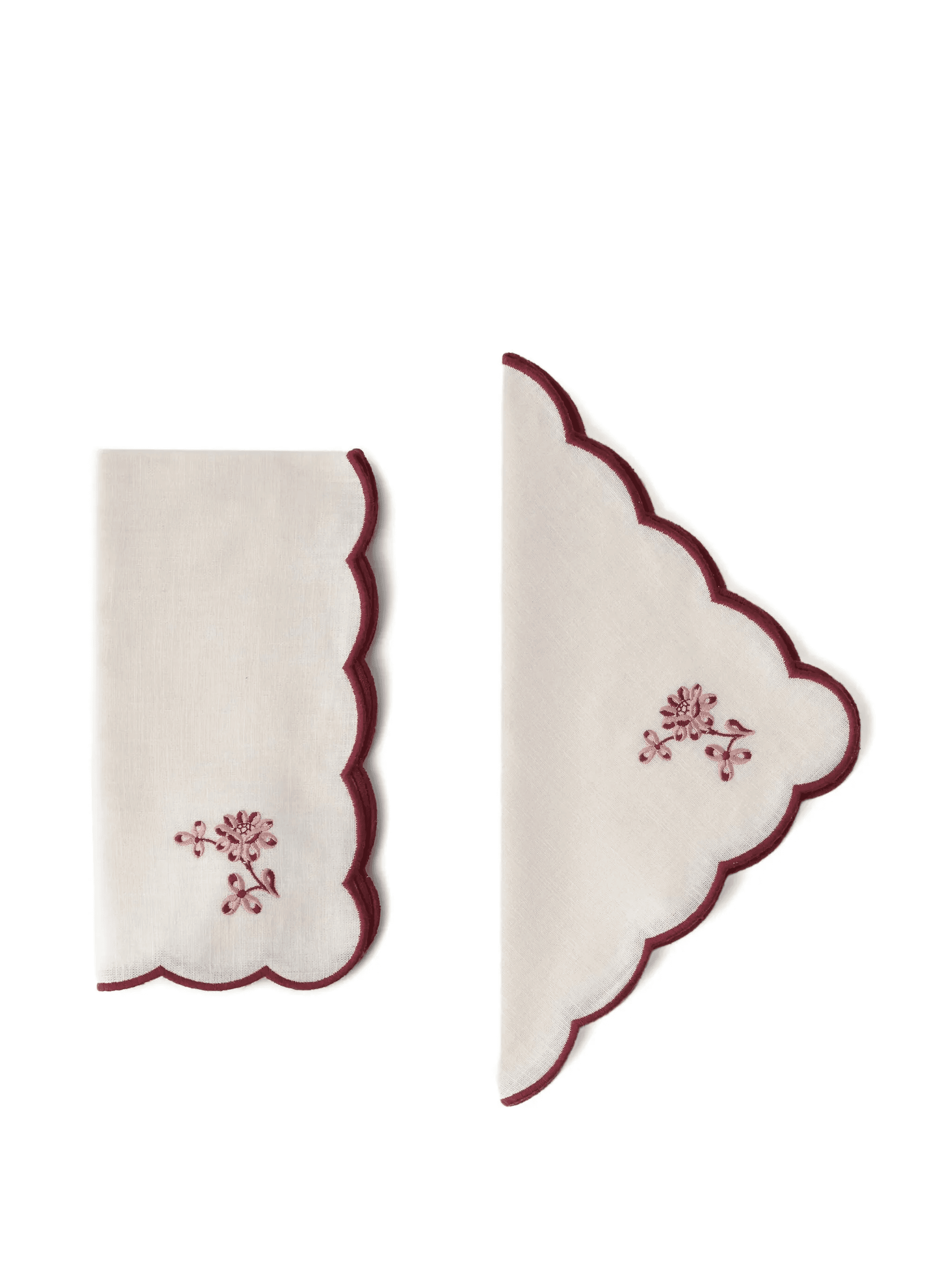 Botanica embroidered linen napkin - Image 1