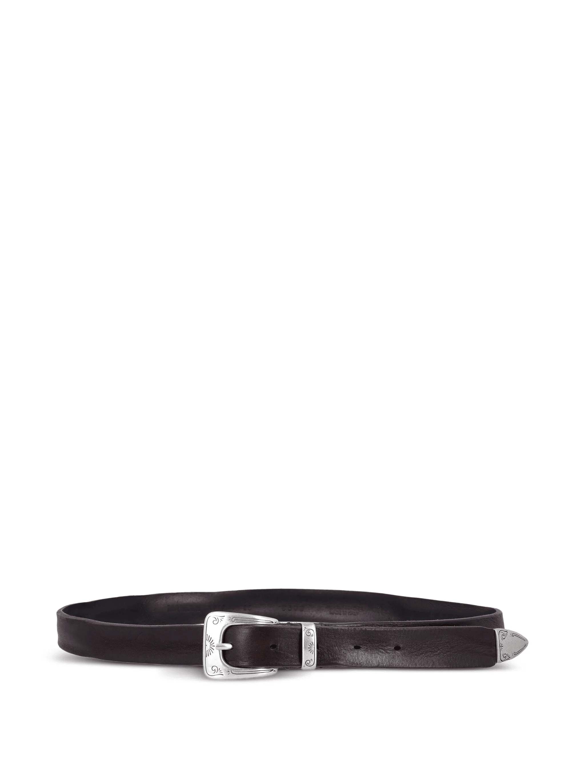 Norvegia engraved-buckle leather belt - Image 1
