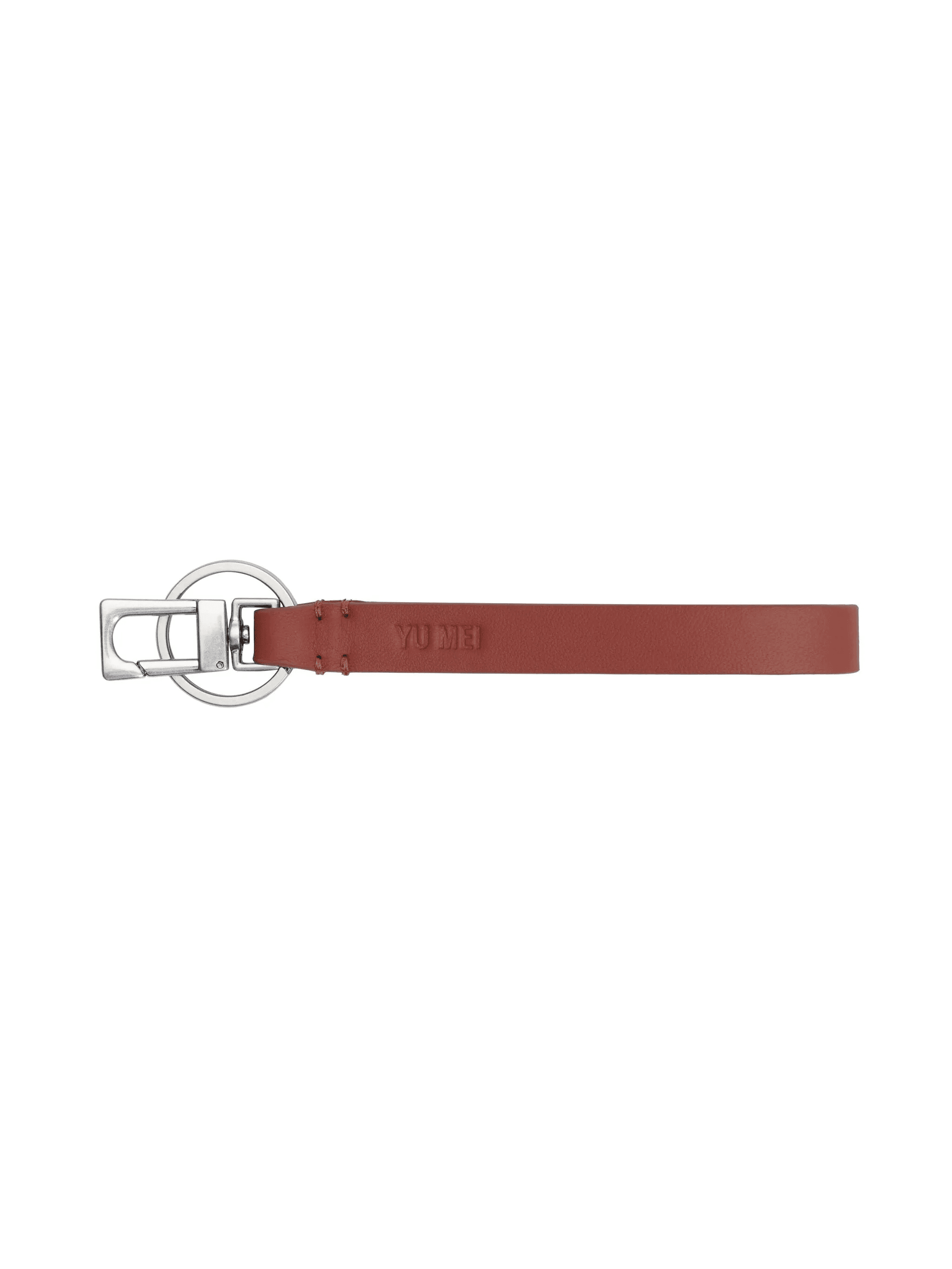 logo-debossed leather keyring - Image 1