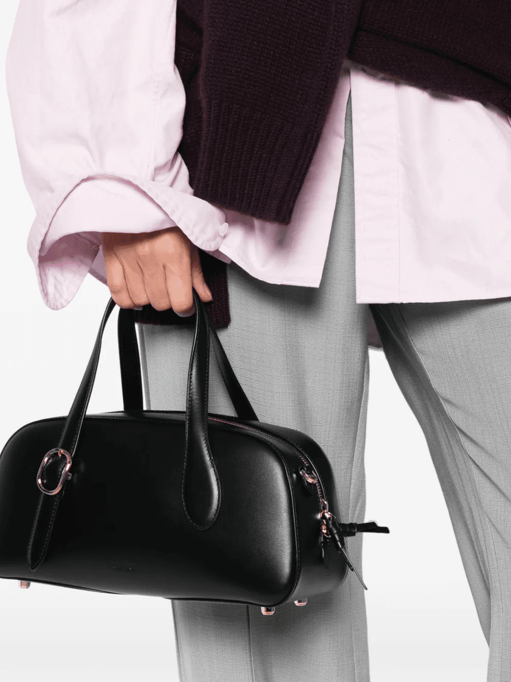 Asra Boston buckle small tote bag - Image 1