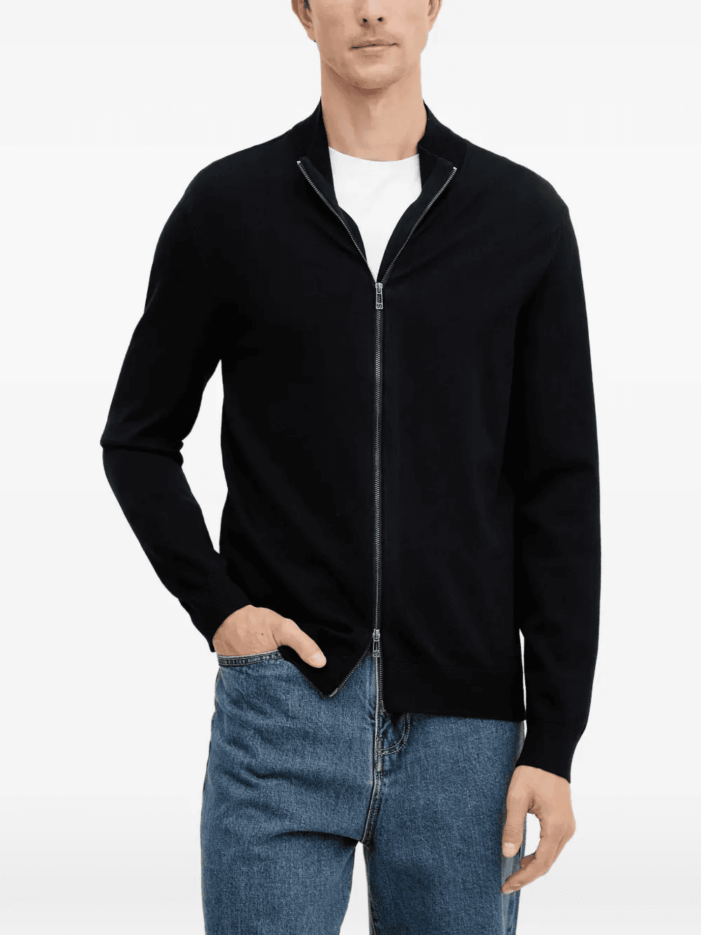 zip-fastening cardigan - Image 1