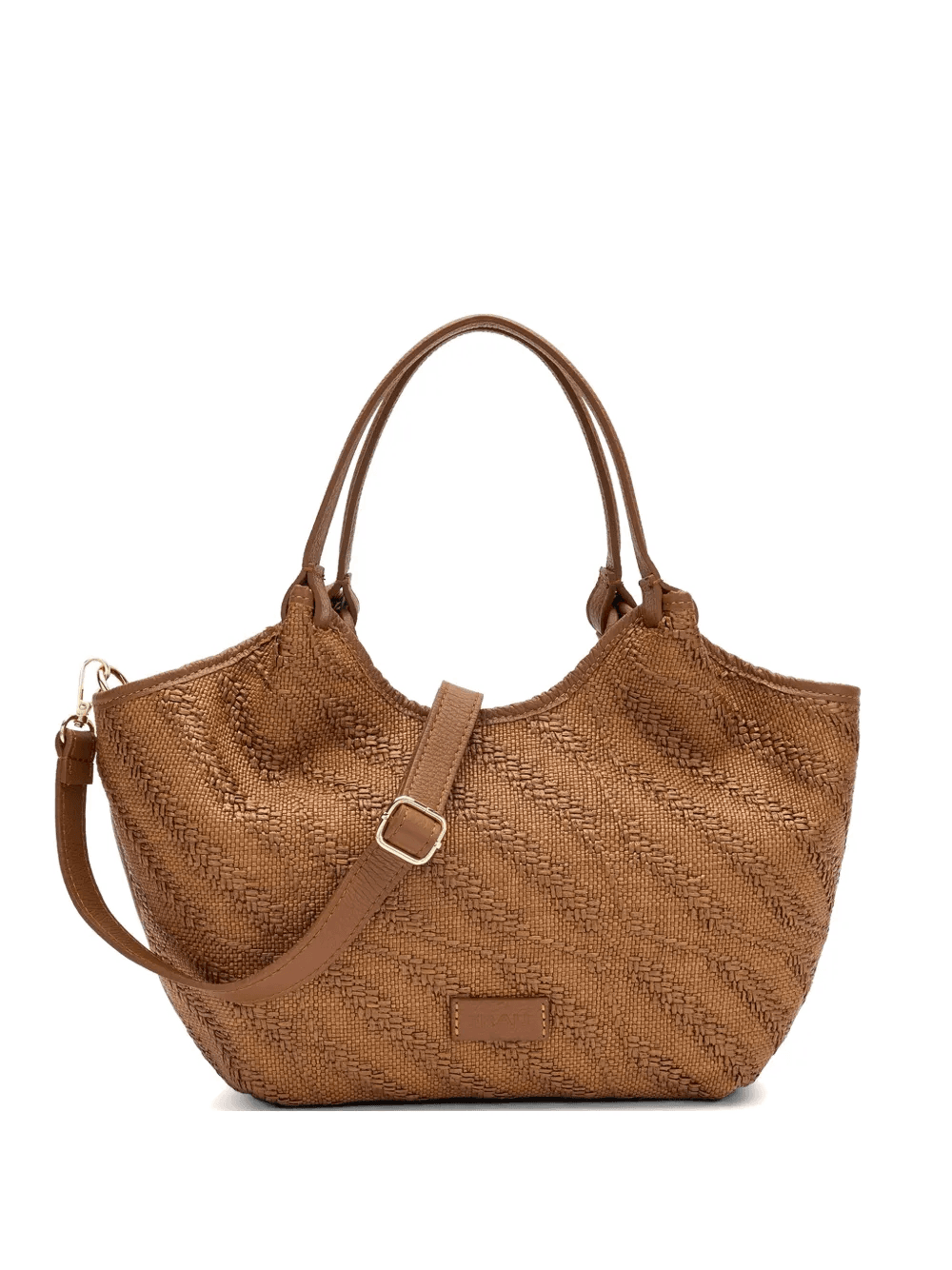 herringbone-effect tote bag - Image 1