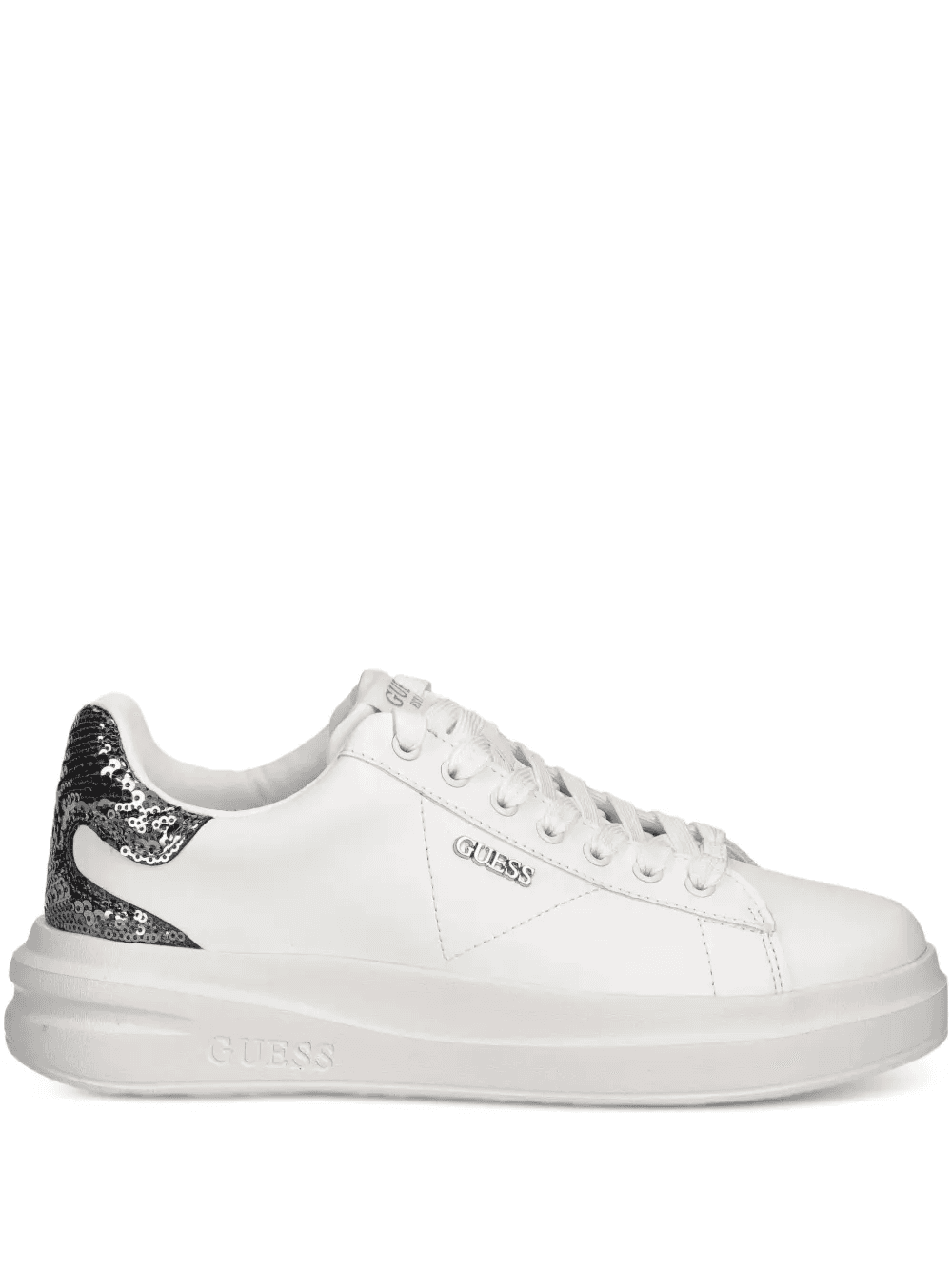 Elbina leather sequin-heel sneakers - Image 1