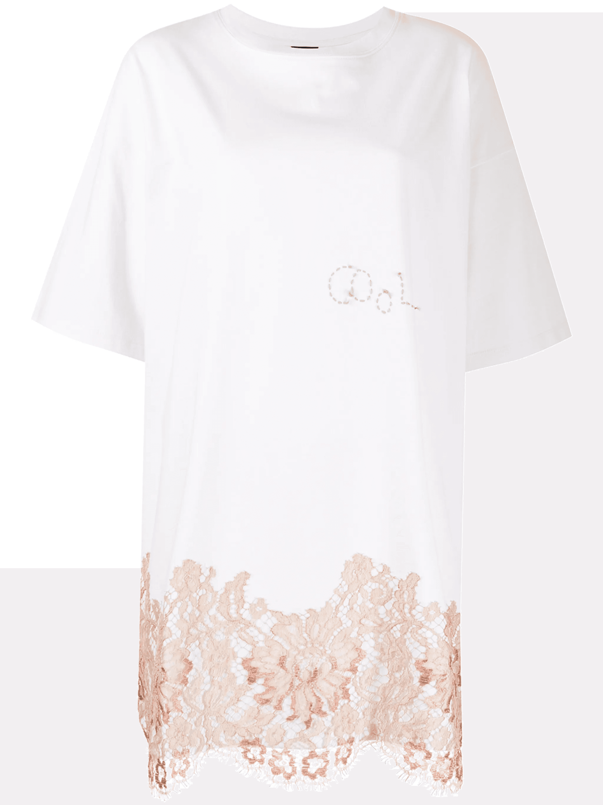lace-trimmed T-shirt - Image 1