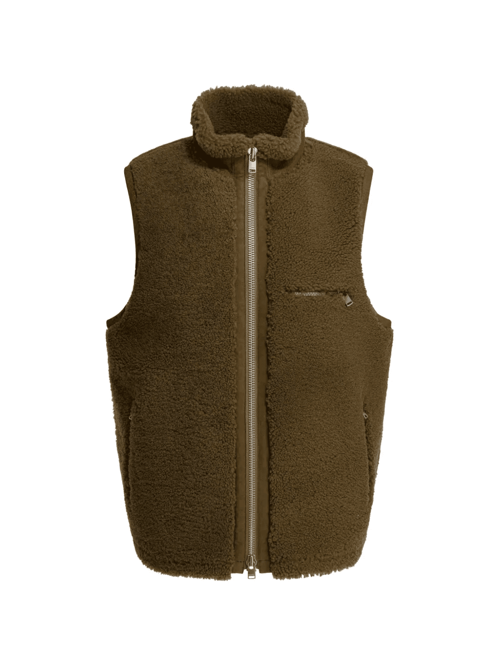 zip-up sleeveless jacket - Image 1