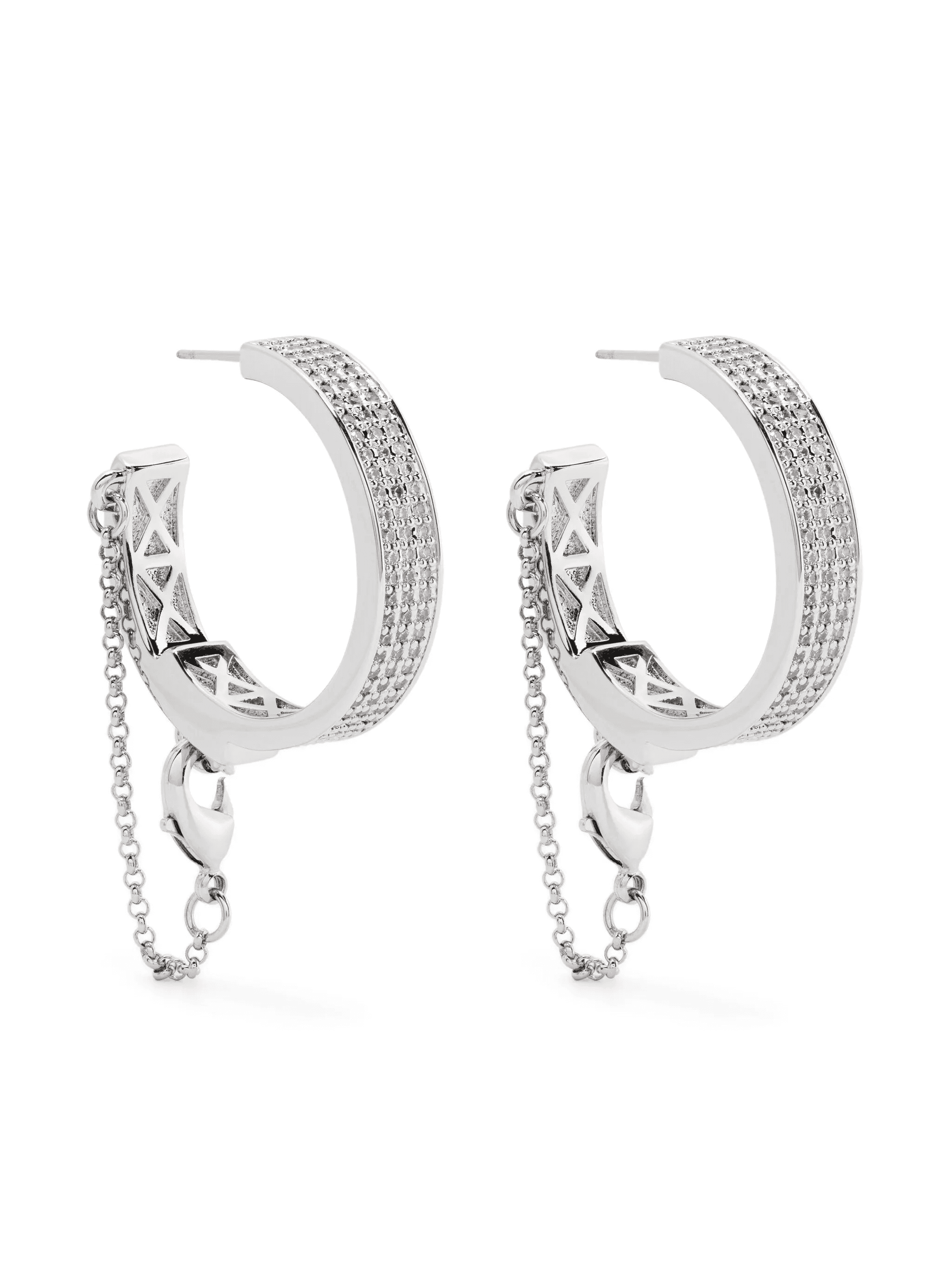 Pavé Safety Chain earrings - Image 1