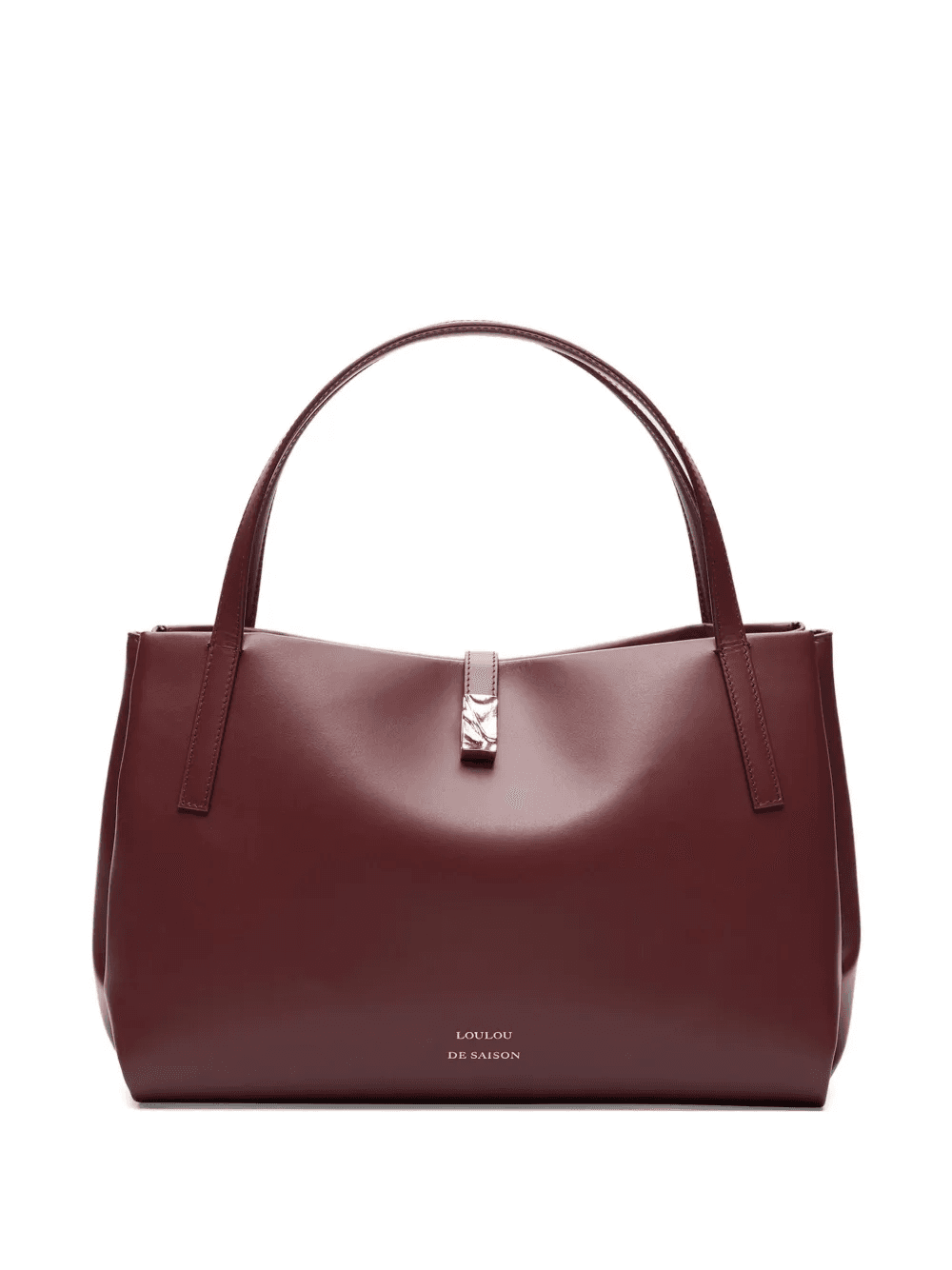 logo-print leather shoulder bag - Image 1