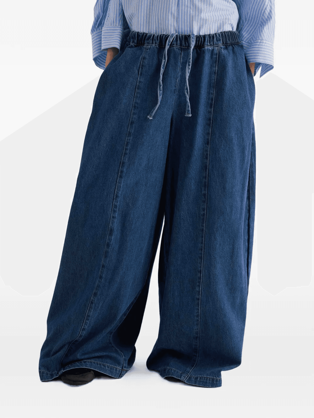 elasticated-waist pocket jeans - Image 1
