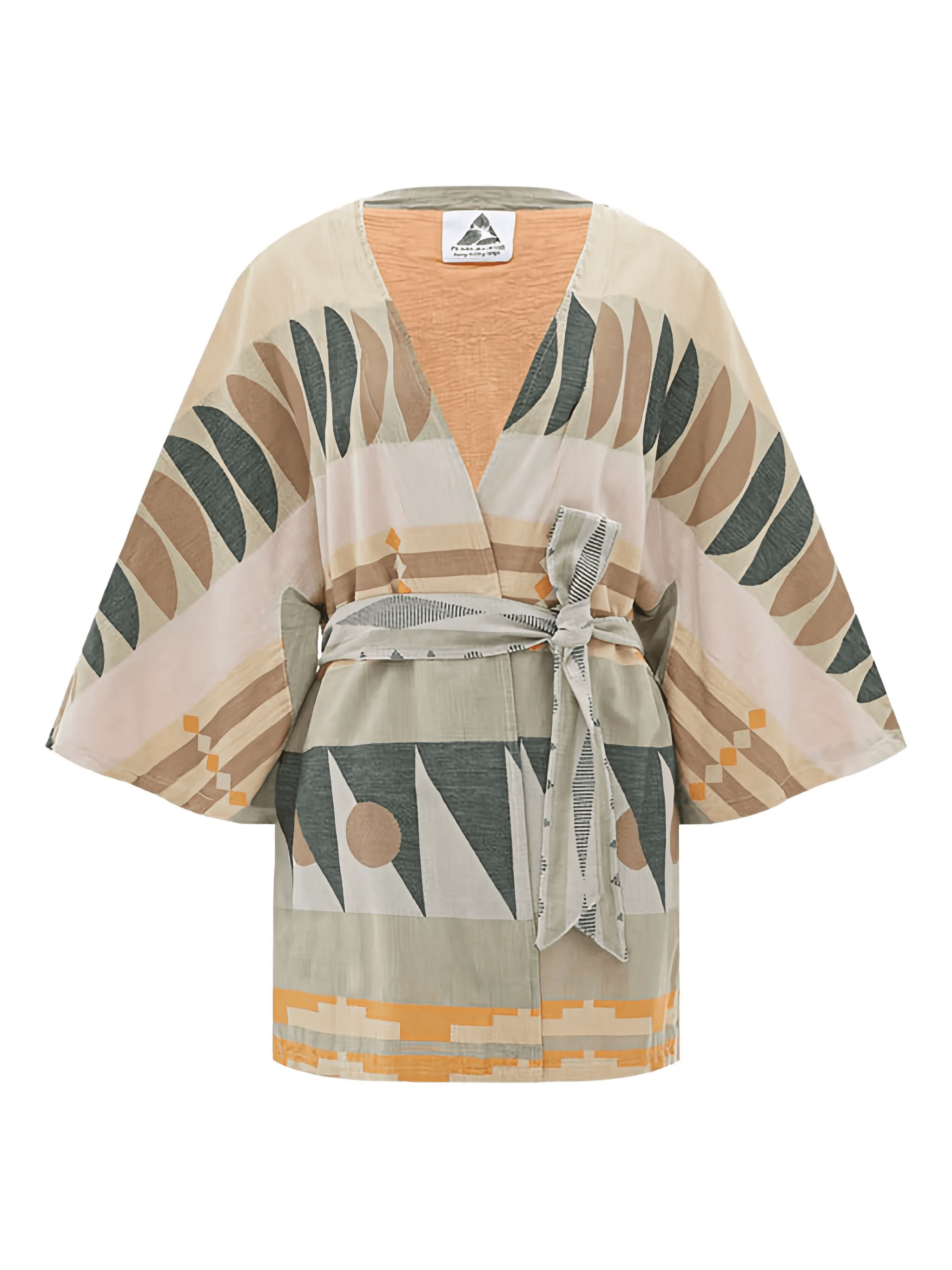 Zakar geometric-belted coat - Image 1