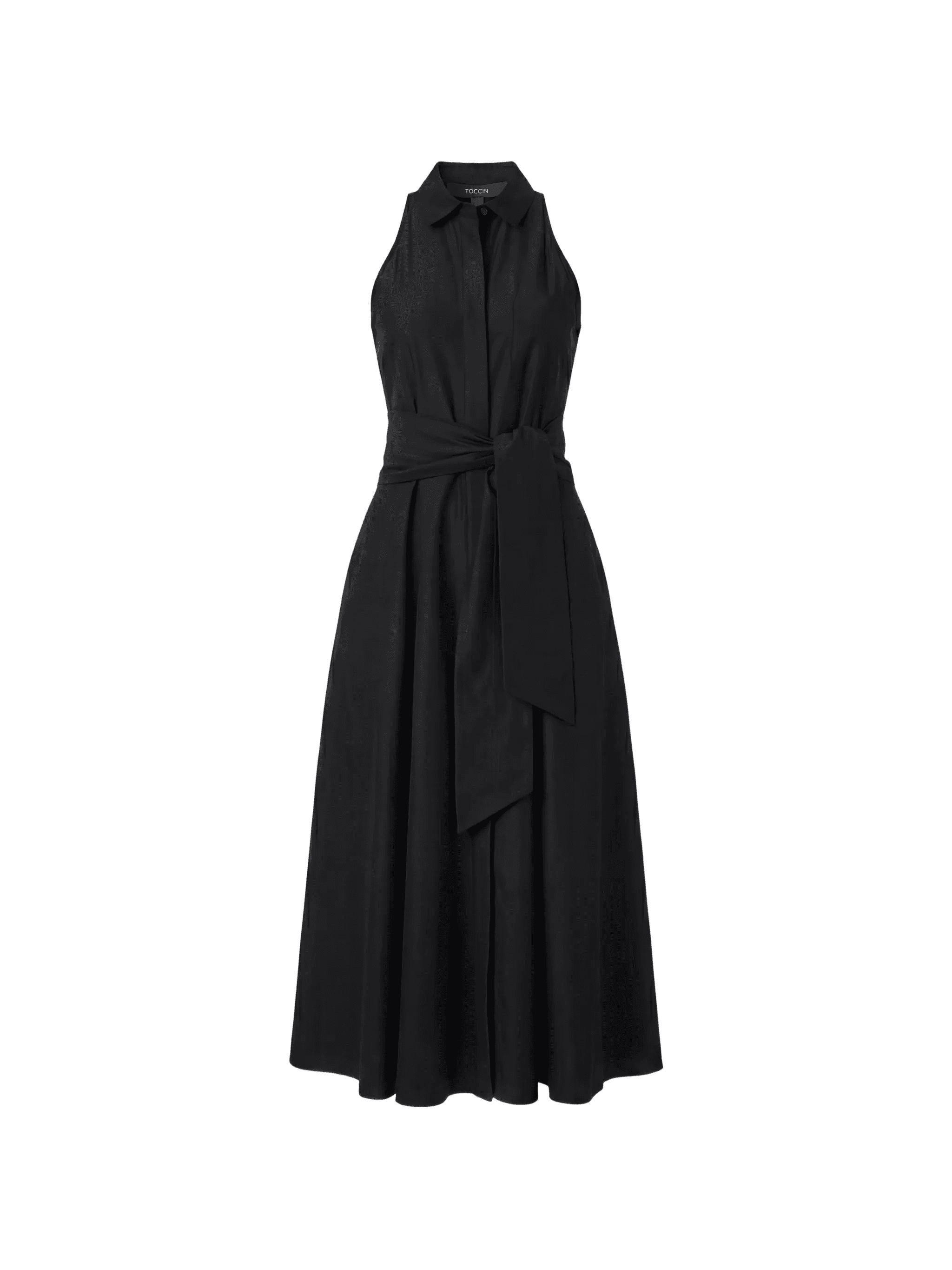 Chelsea  tie-front sleeveless shirt dress - Image 1