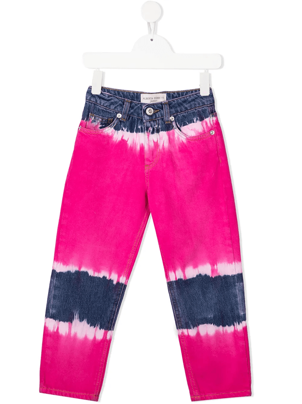tie-dye straight leg jeans - Image 1